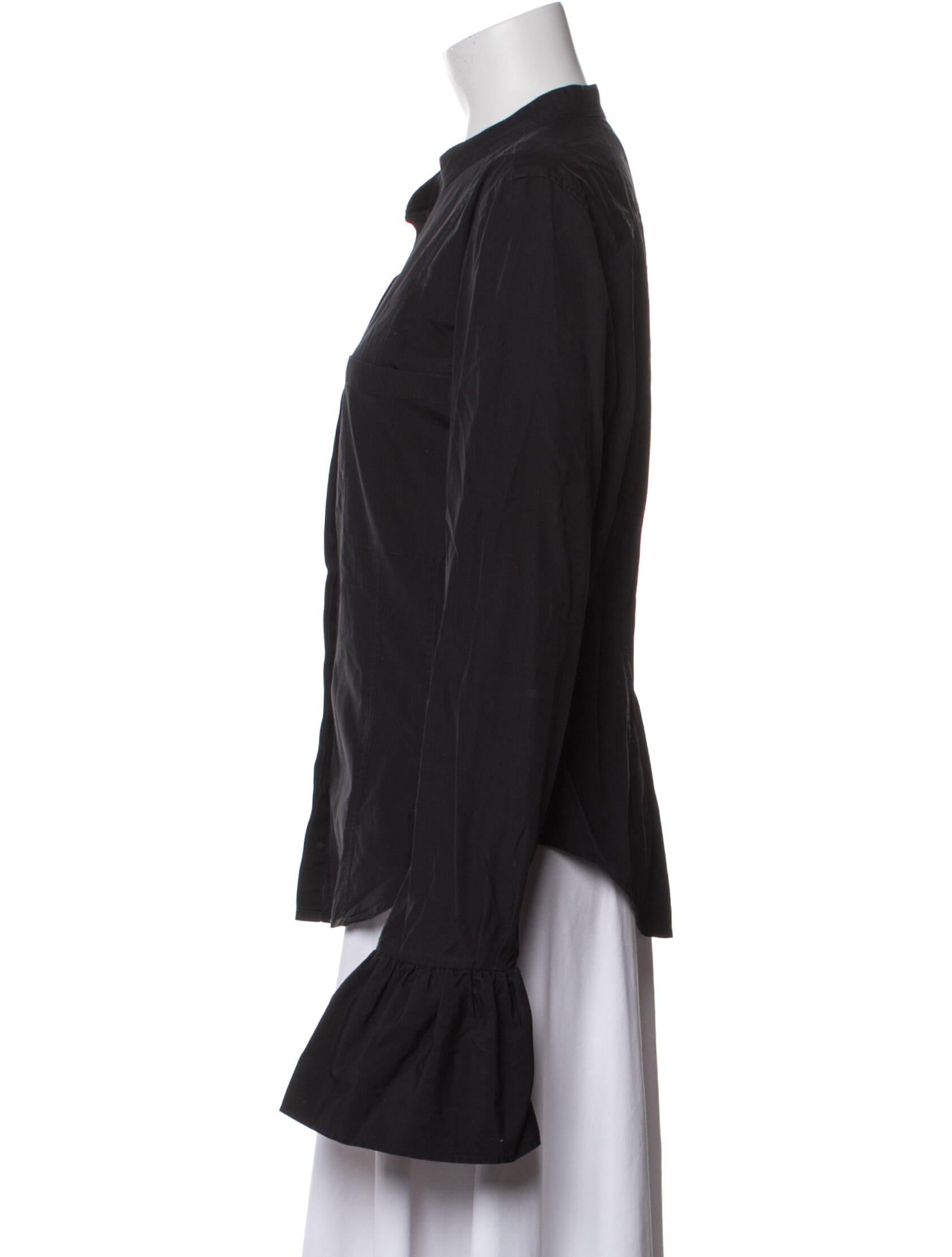 FRAME Long Sleeve Button-Up Top