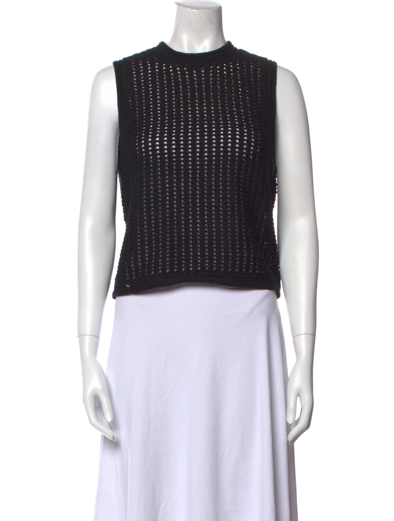 FRAME Crew Neck Sleeveless Crop Top