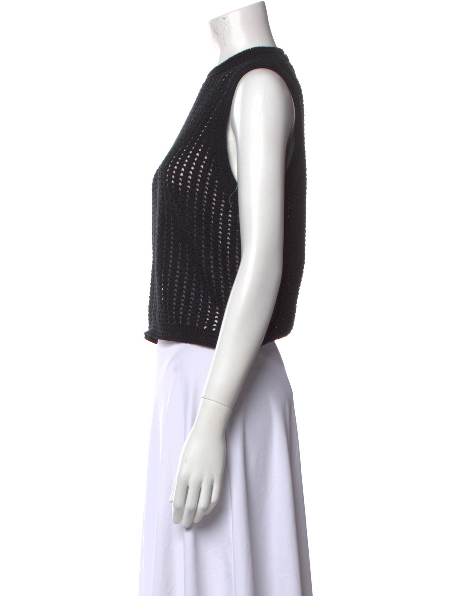 FRAME Crew Neck Sleeveless Crop Top