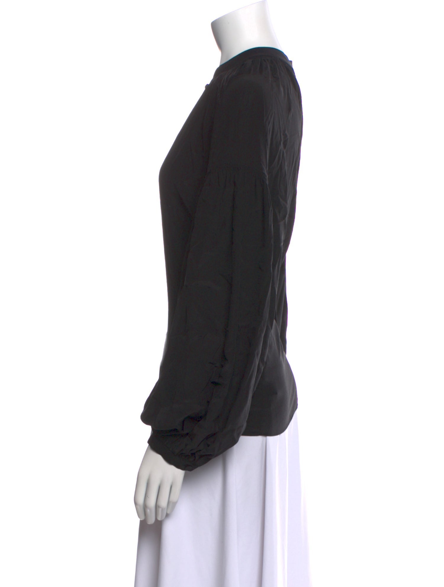 FRAME Silk Mock Neck Sweatshirt