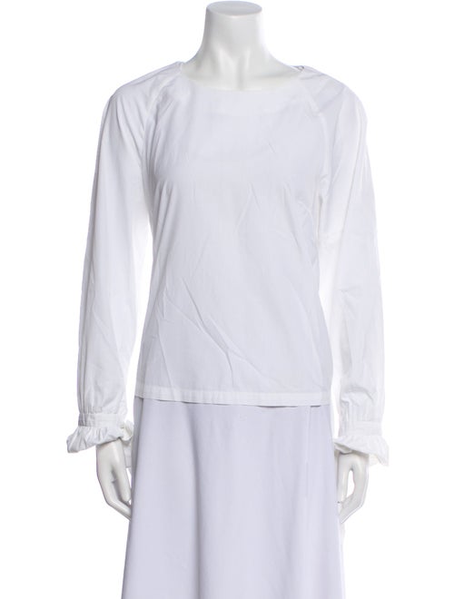 FRAME Bateau Neckline Long Sleeve Blouse