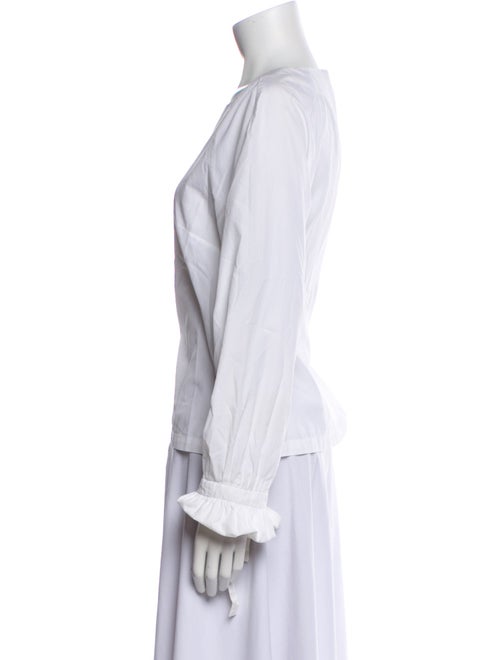 FRAME Bateau Neckline Long Sleeve Blouse