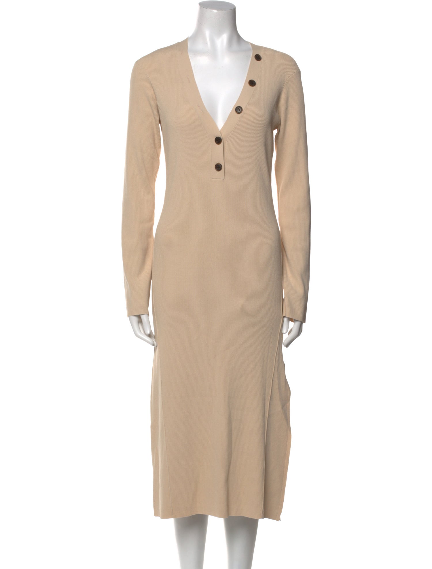 FRAME V-Neck Midi Length Dress