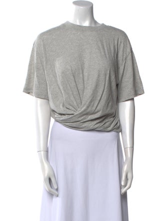 FRAME Crew Neck Short Sleeve Crop Top