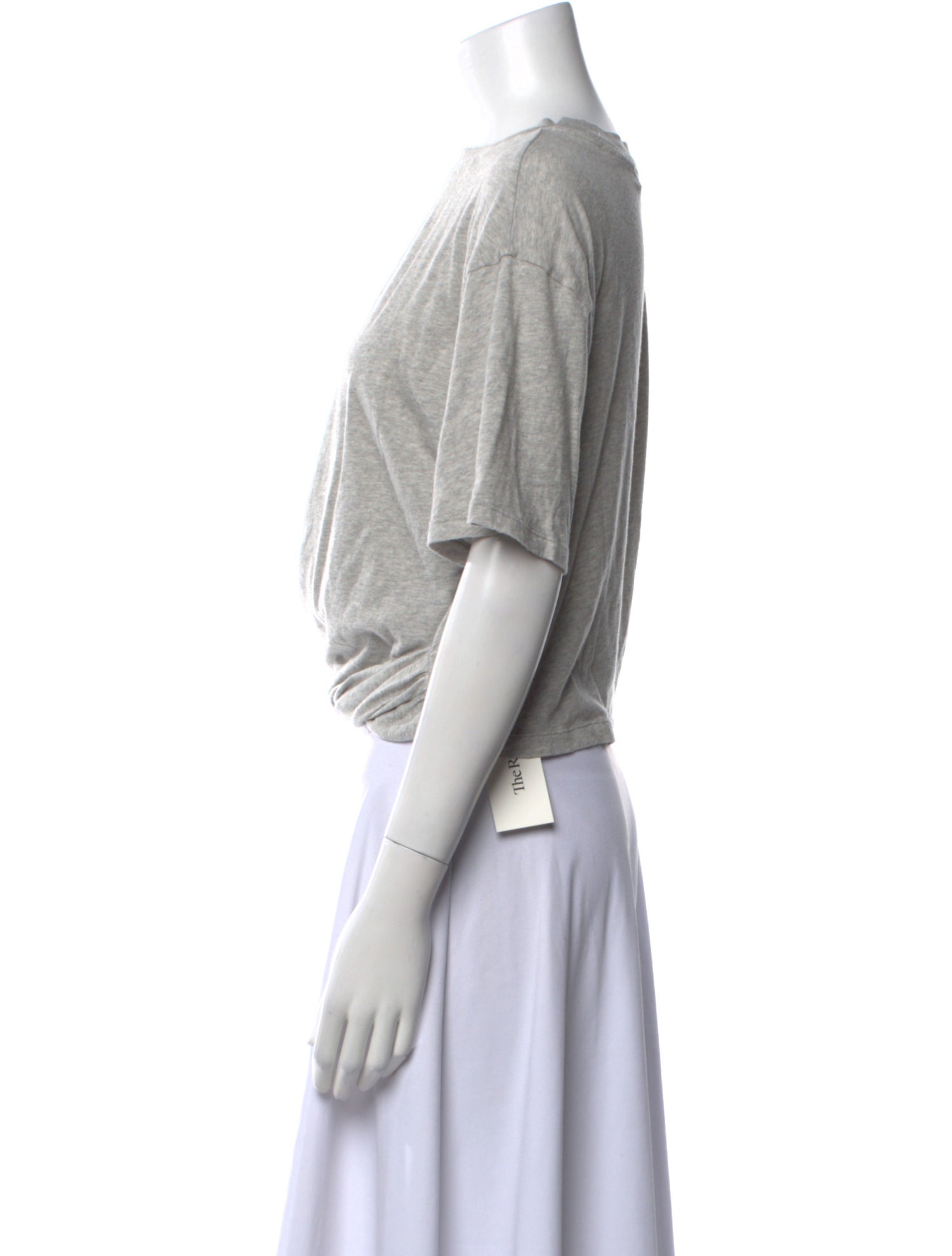 FRAME Crew Neck Short Sleeve Crop Top