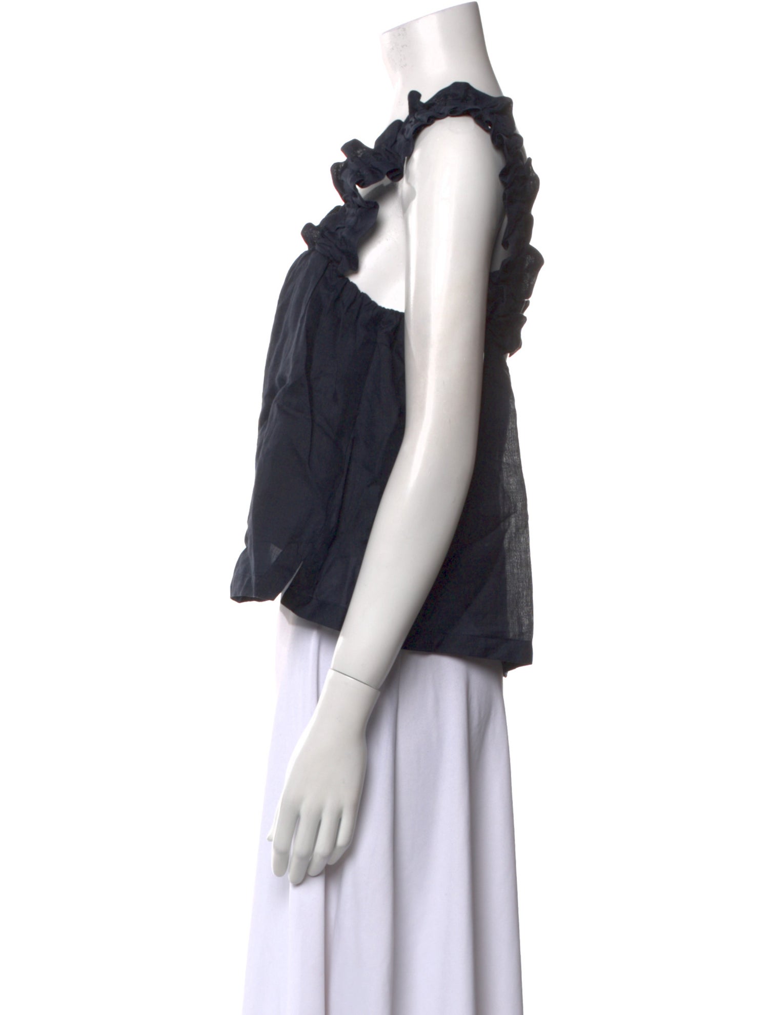 FRAME Square Neckline Short Sleeve Crop Top