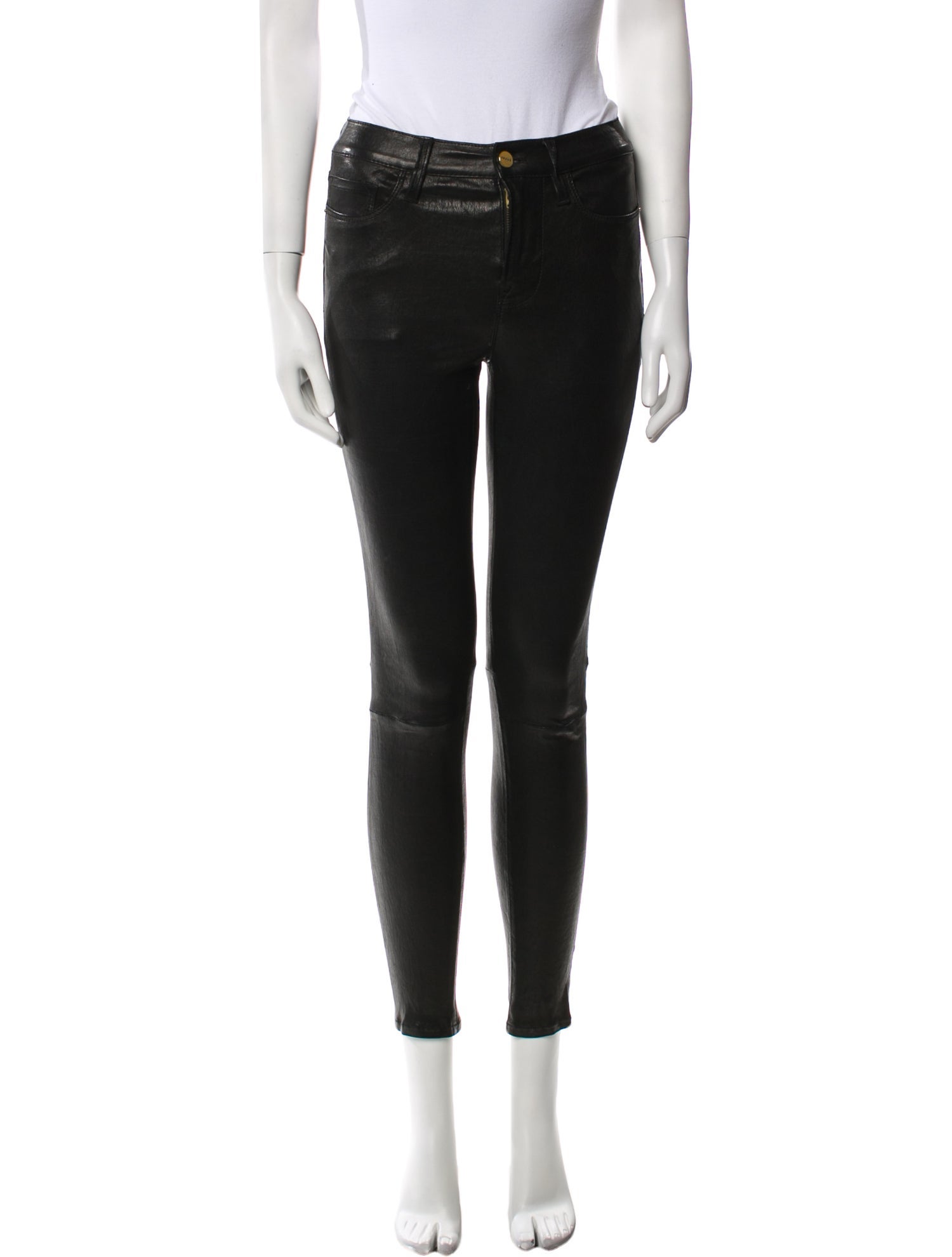 FRAME Lamb Leather Skinny Leg Pants