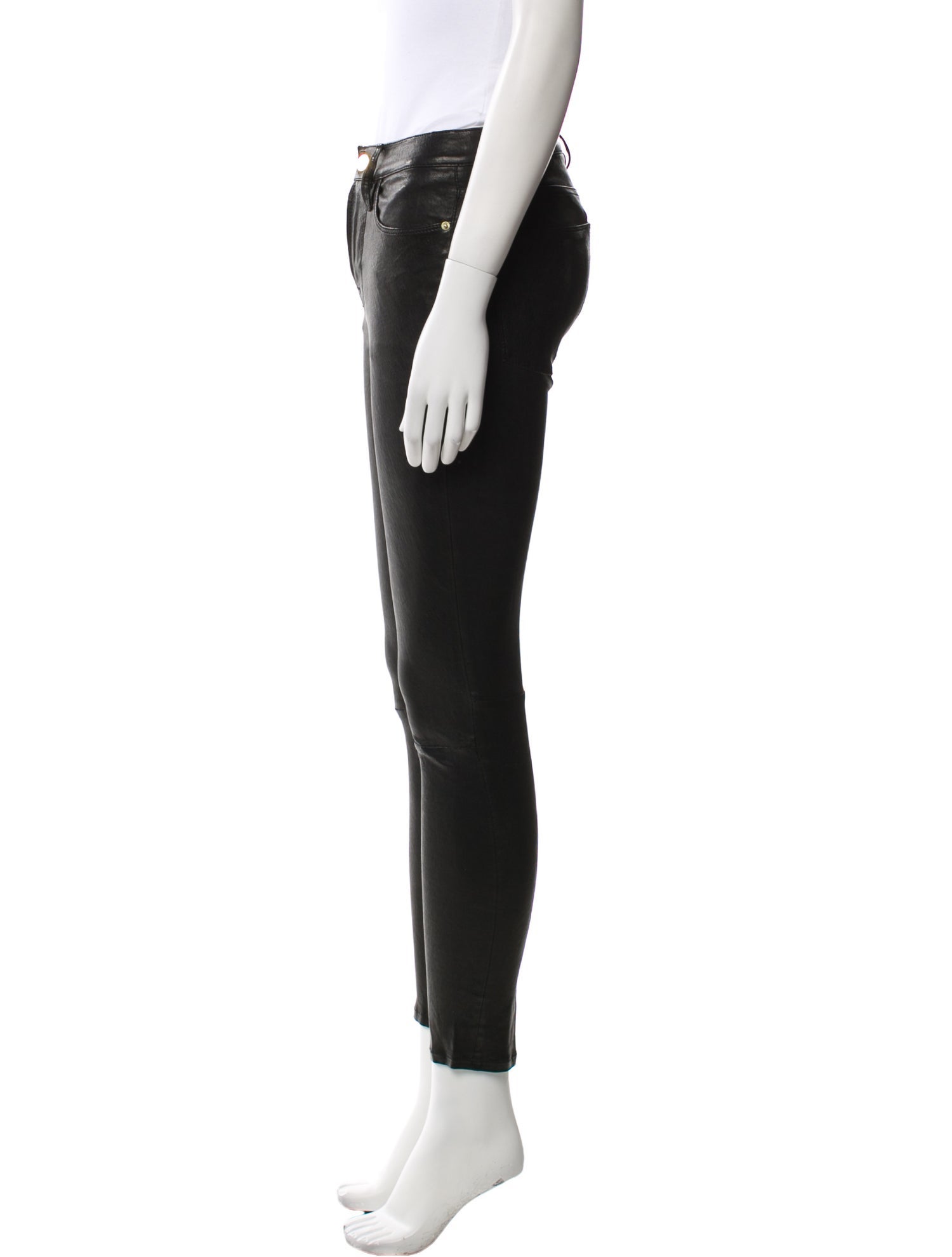 FRAME Lamb Leather Skinny Leg Pants