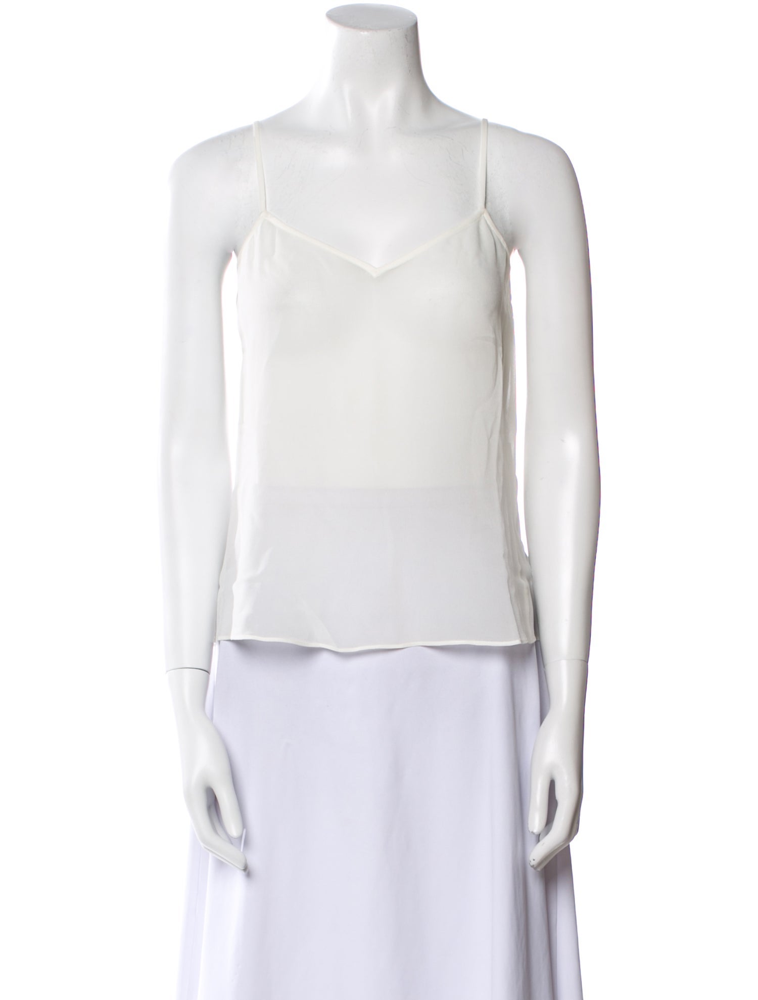 FRAME Silk V-Neck Crop Top w/ Tags