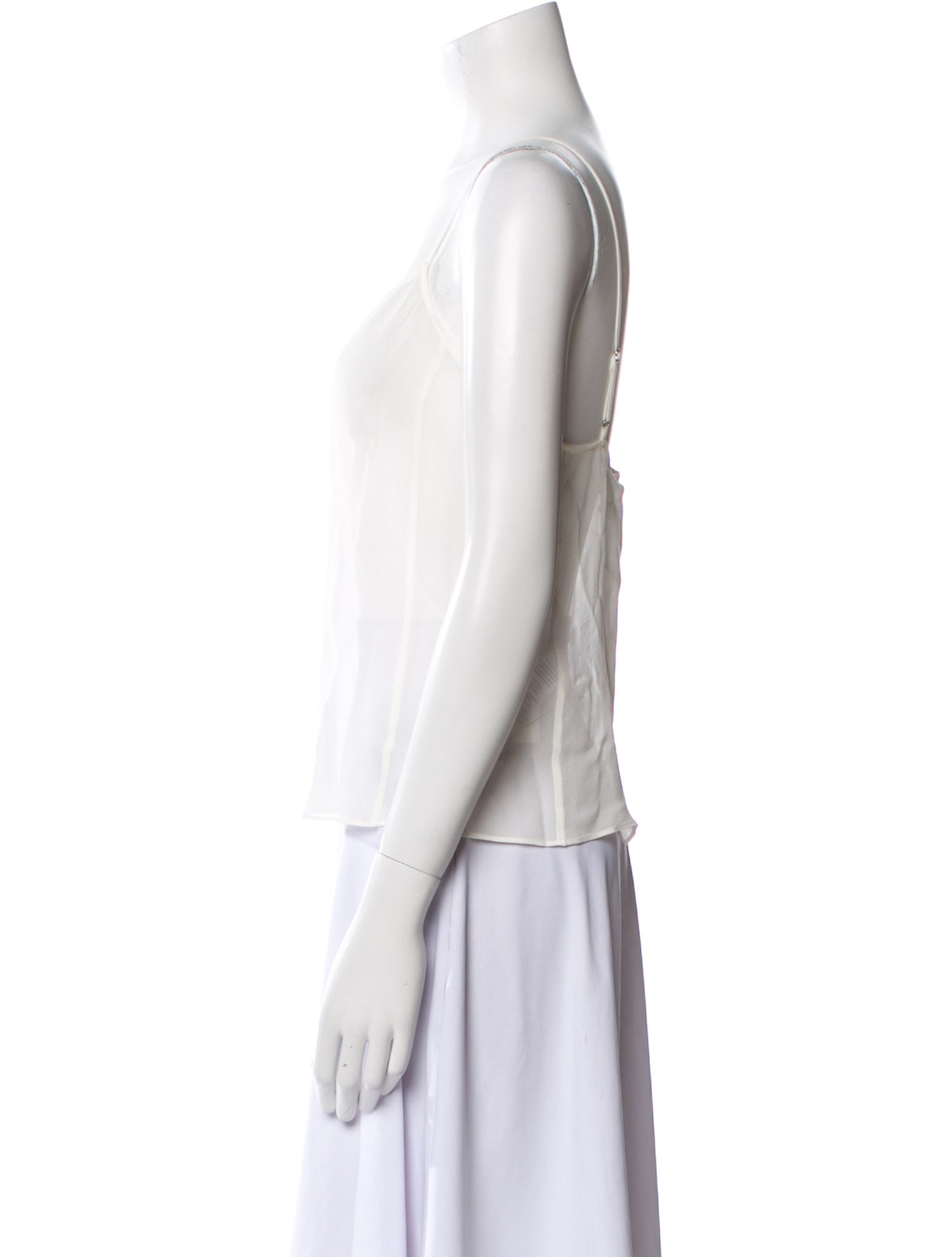 FRAME Silk V-Neck Crop Top w/ Tags