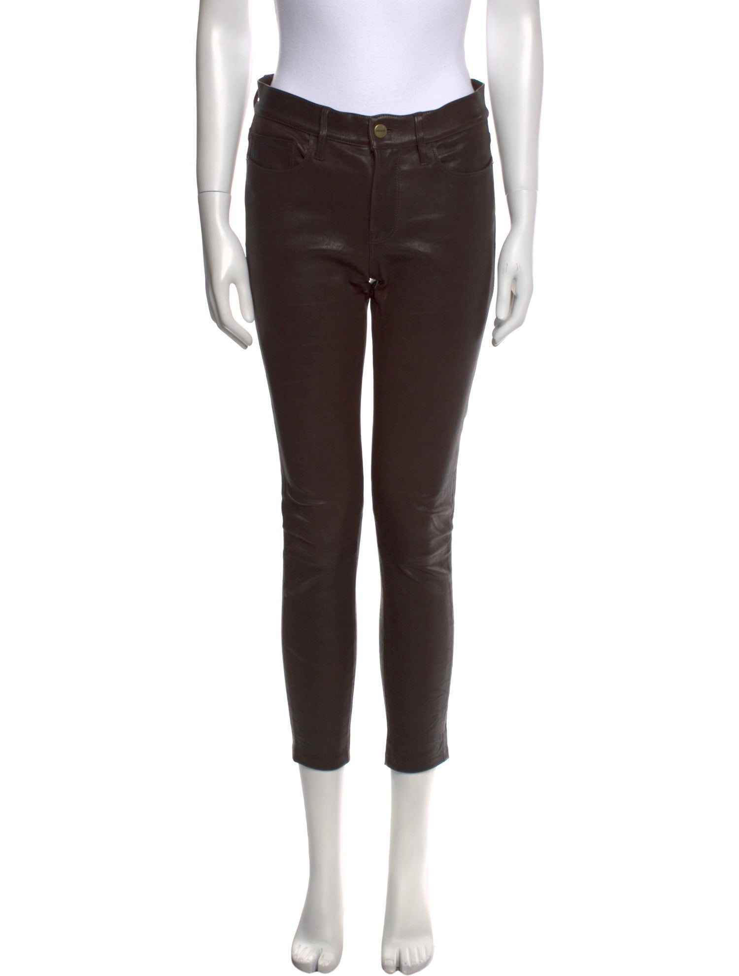 FRAME Lamb Leather Skinny Leg Pants
