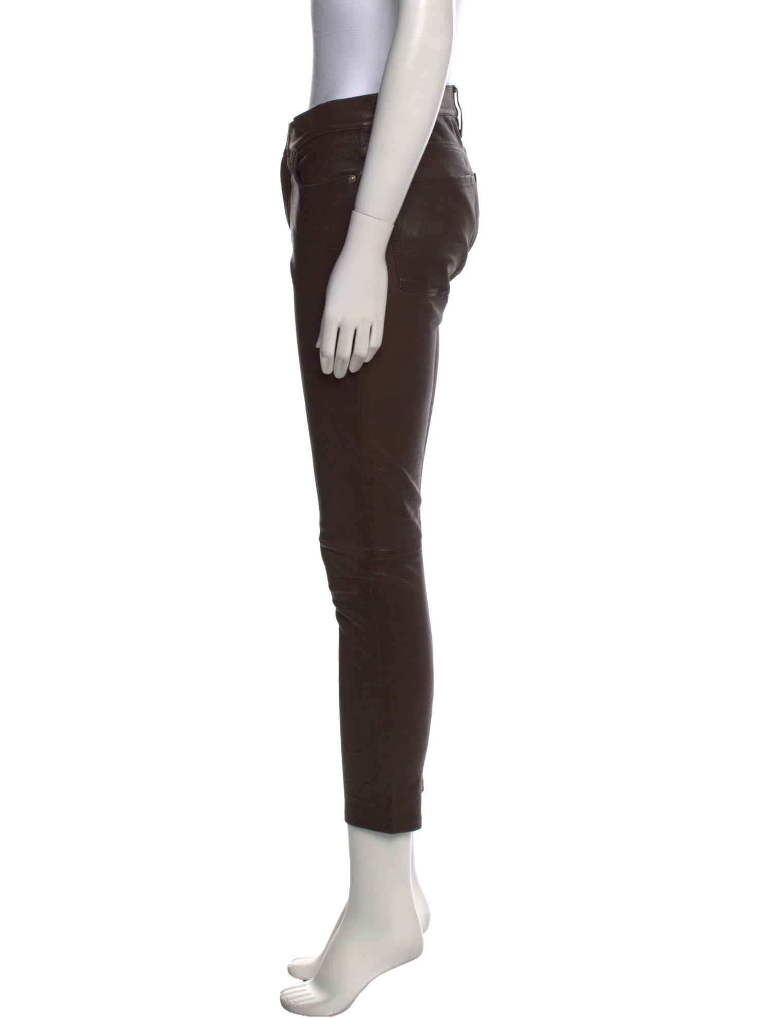 FRAME Lamb Leather Skinny Leg Pants