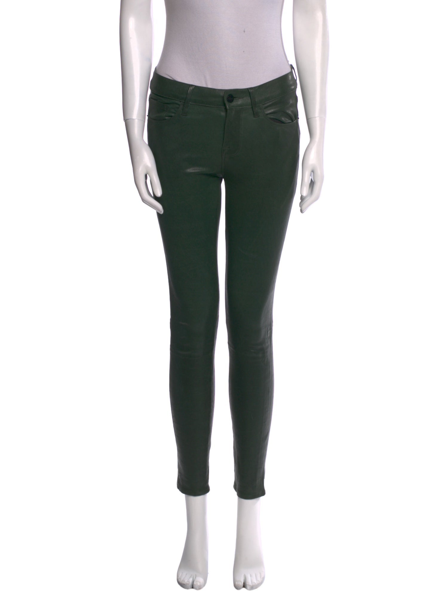 FRAME Lamb Leather Skinny Leg Pants