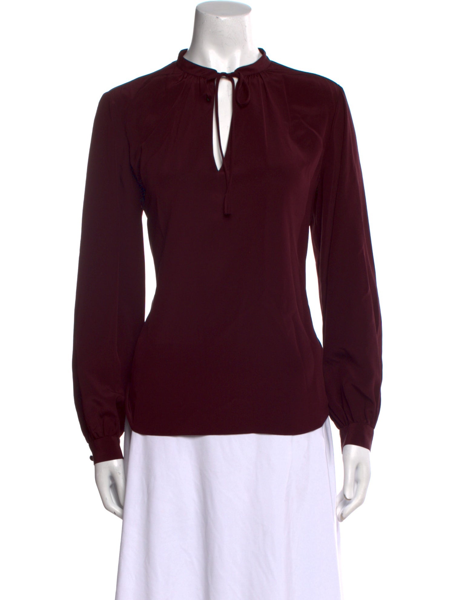 FRAME Silk V-Neck Blouse