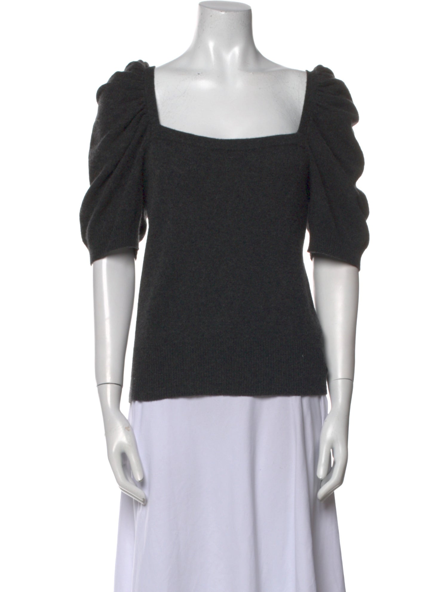 FRAME Cashmere Square Neckline Top