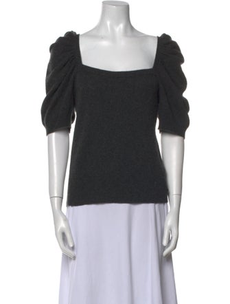 FRAME Cashmere Square Neckline Top