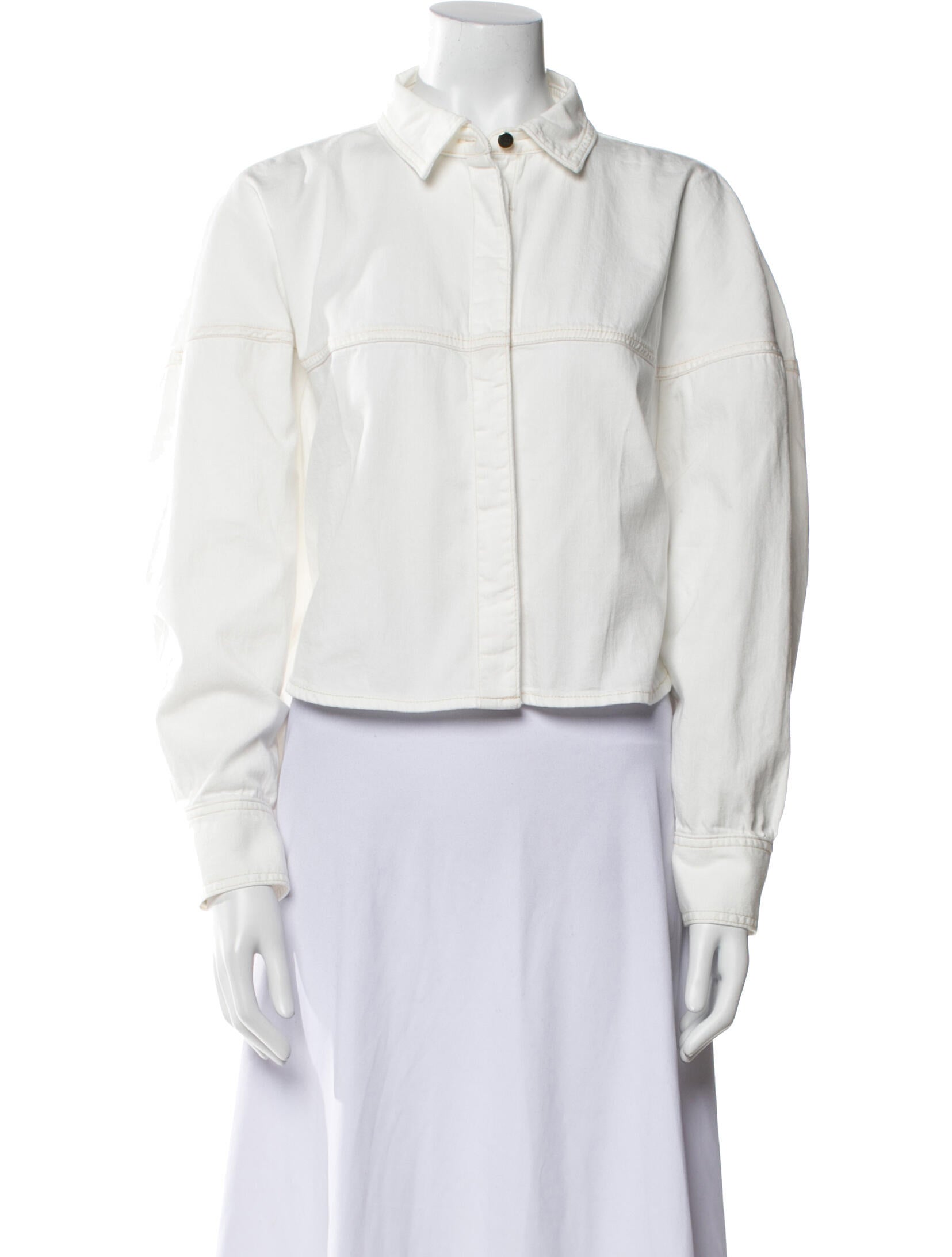 FRAME Long Sleeve Button-Up Top