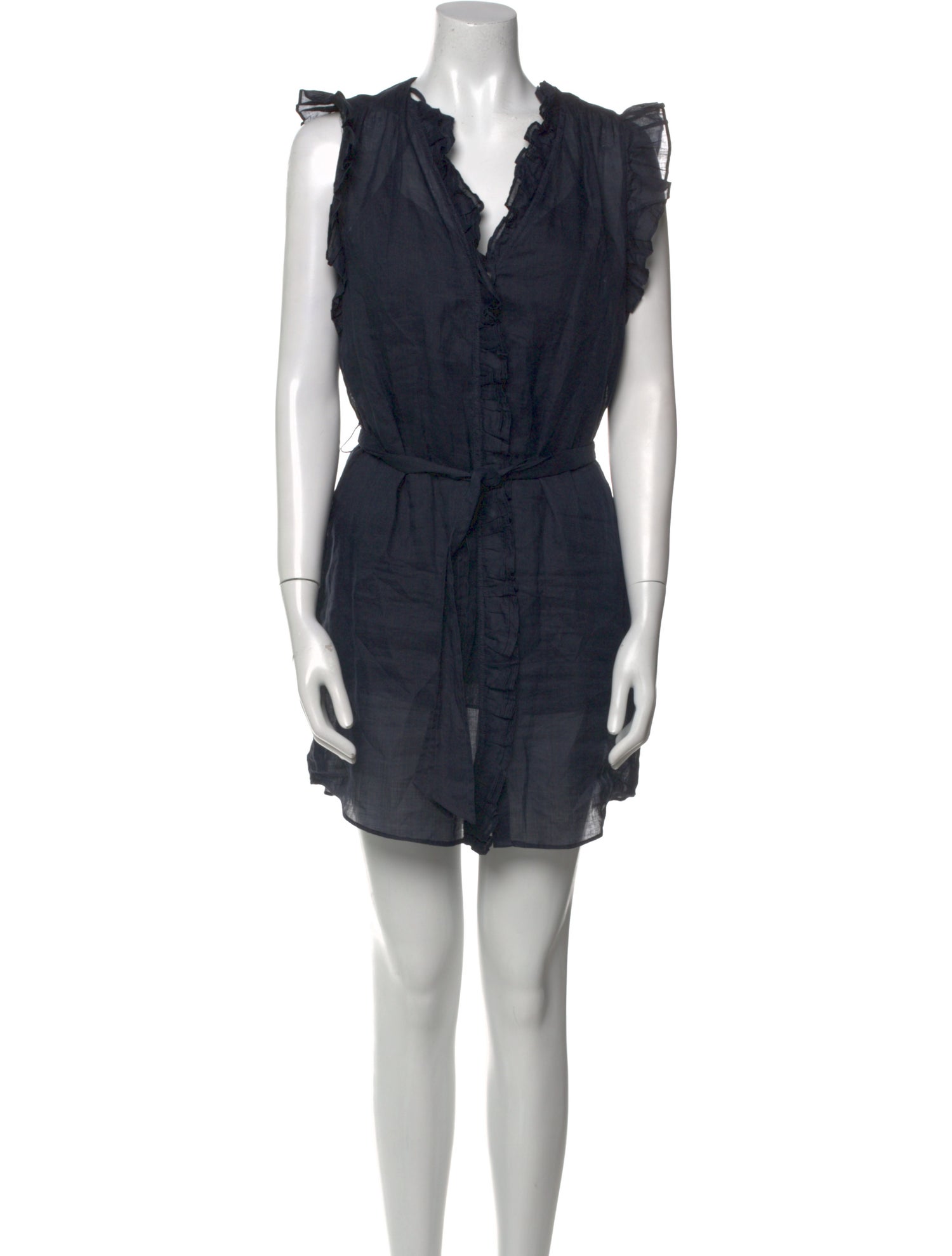 FRAME V-Neck Mini Dress