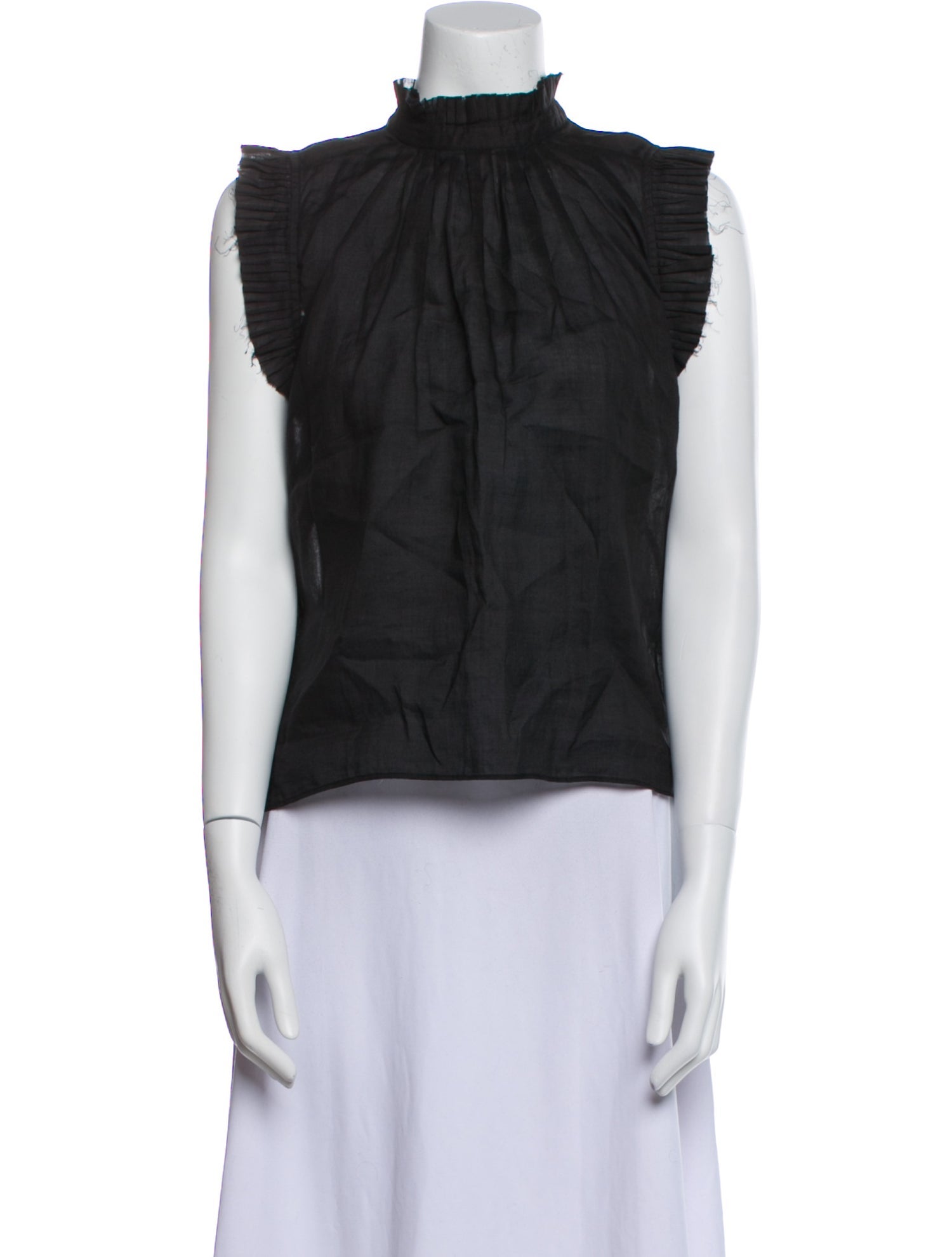 FRAME Mock Neck Sleeveless Top