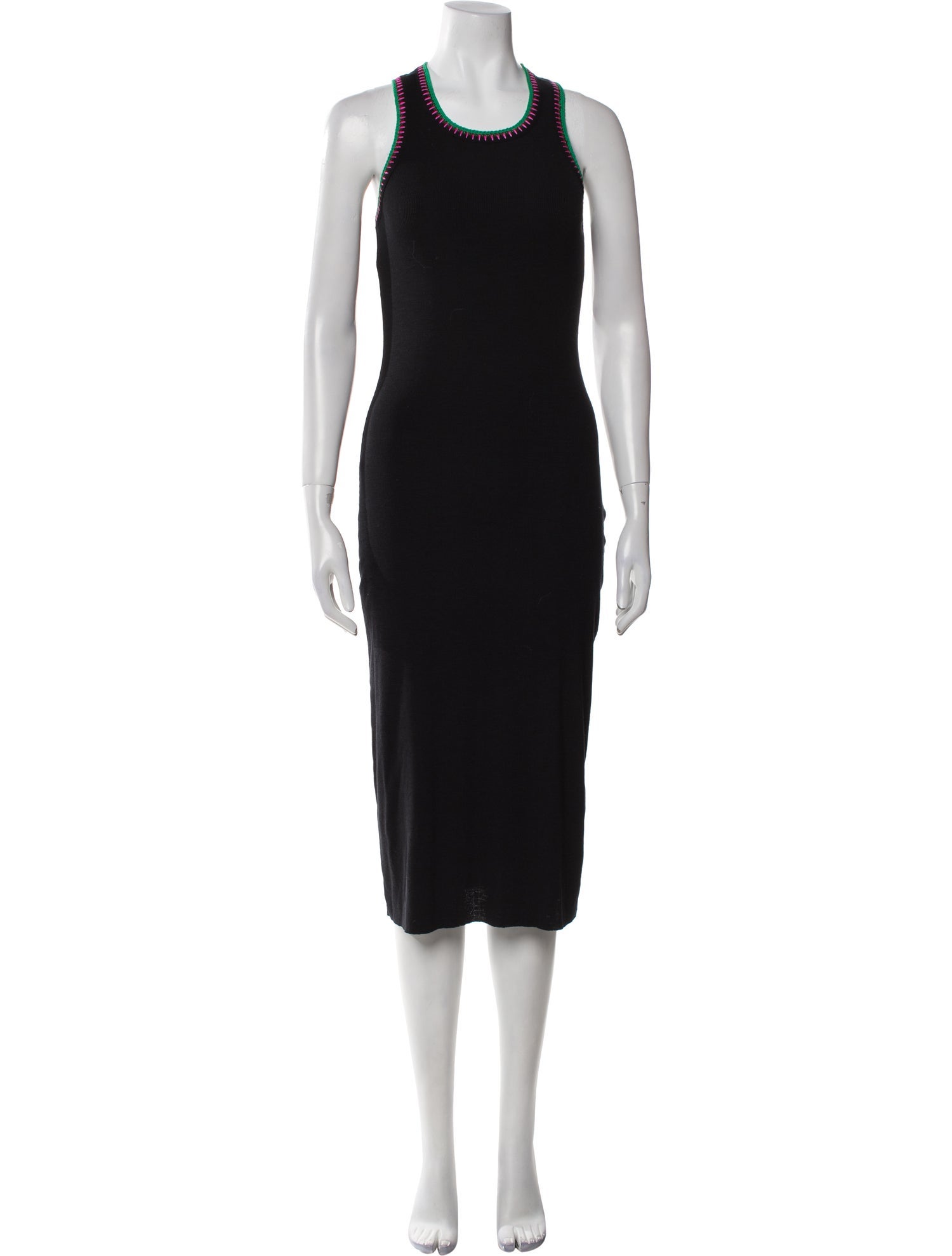 FRAME Scoop Neck Midi Length Dress