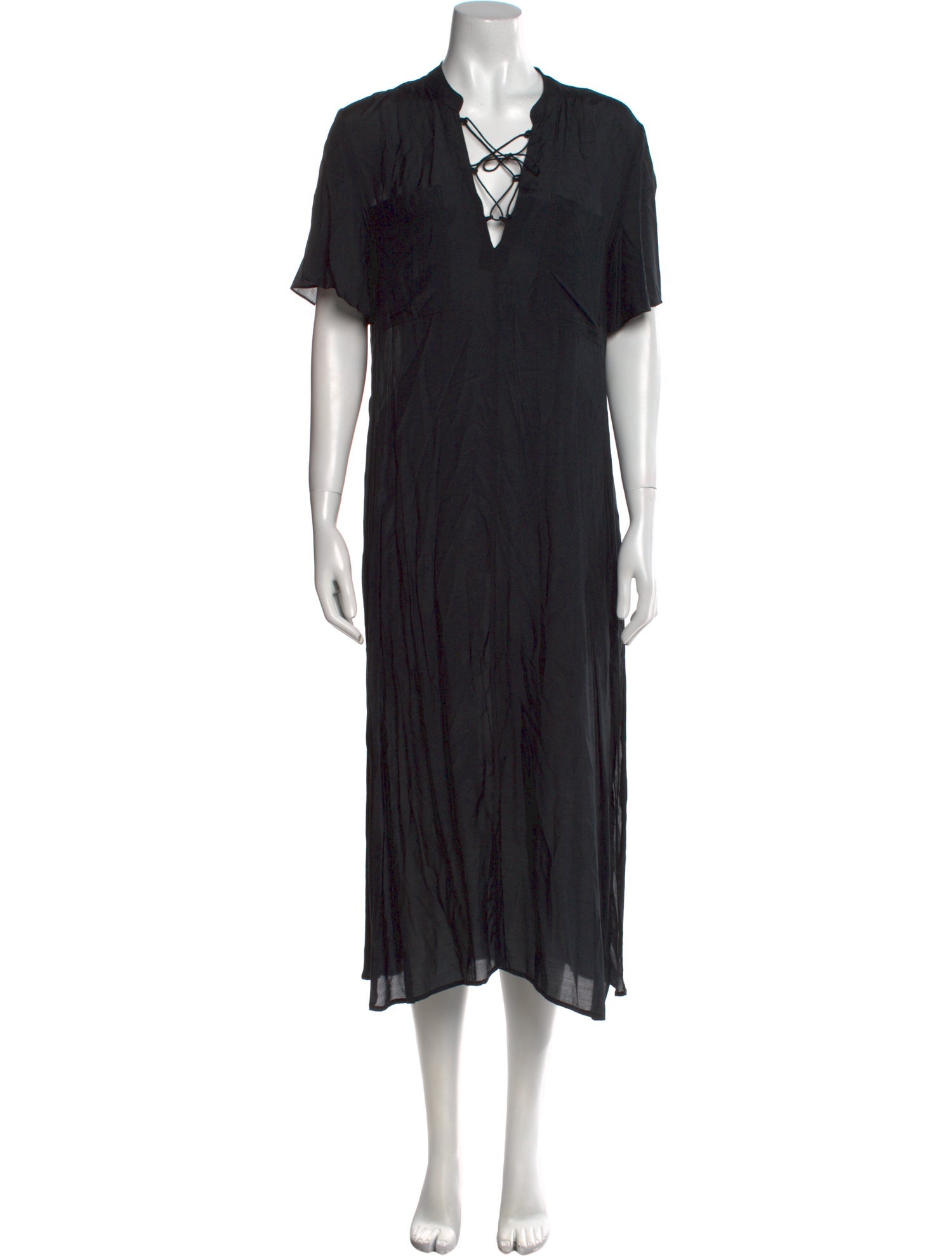 FRAME V-Neck Long Dress