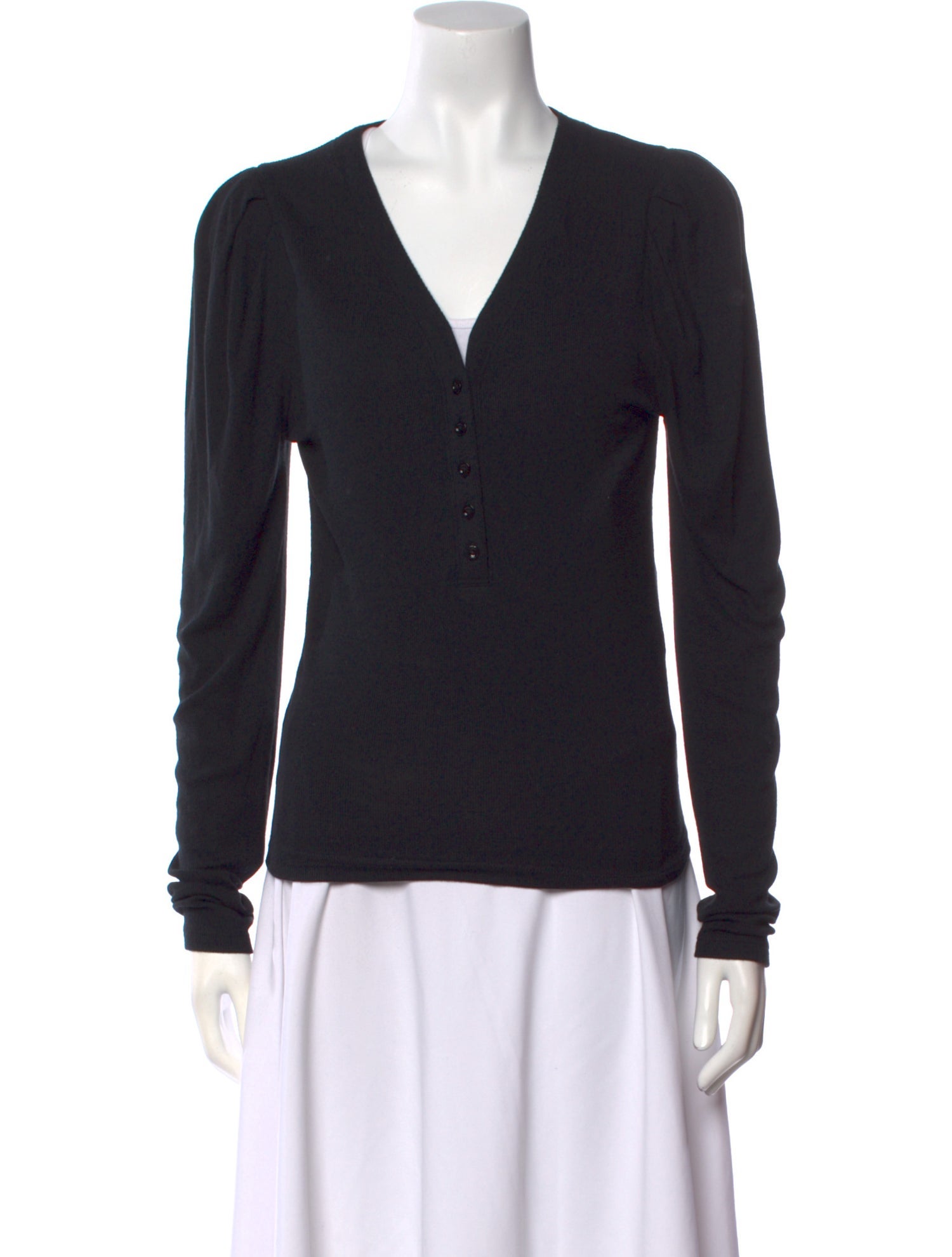 FRAME V-Neck Long Sleeve Top