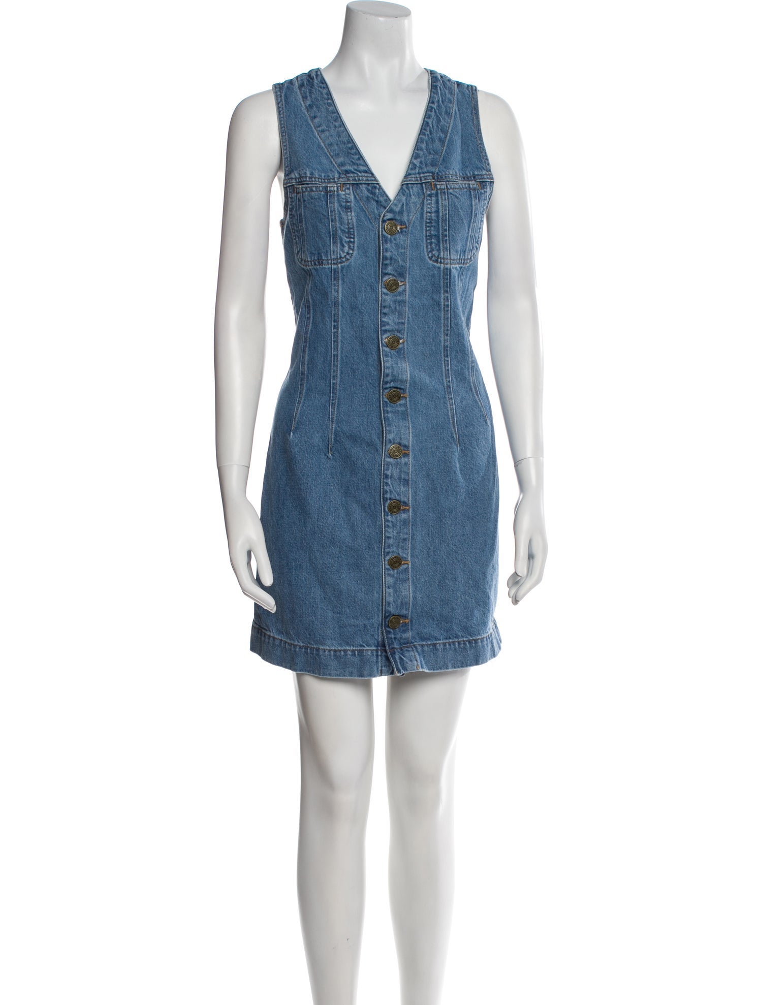 FRAME V-Neck Mini Dress