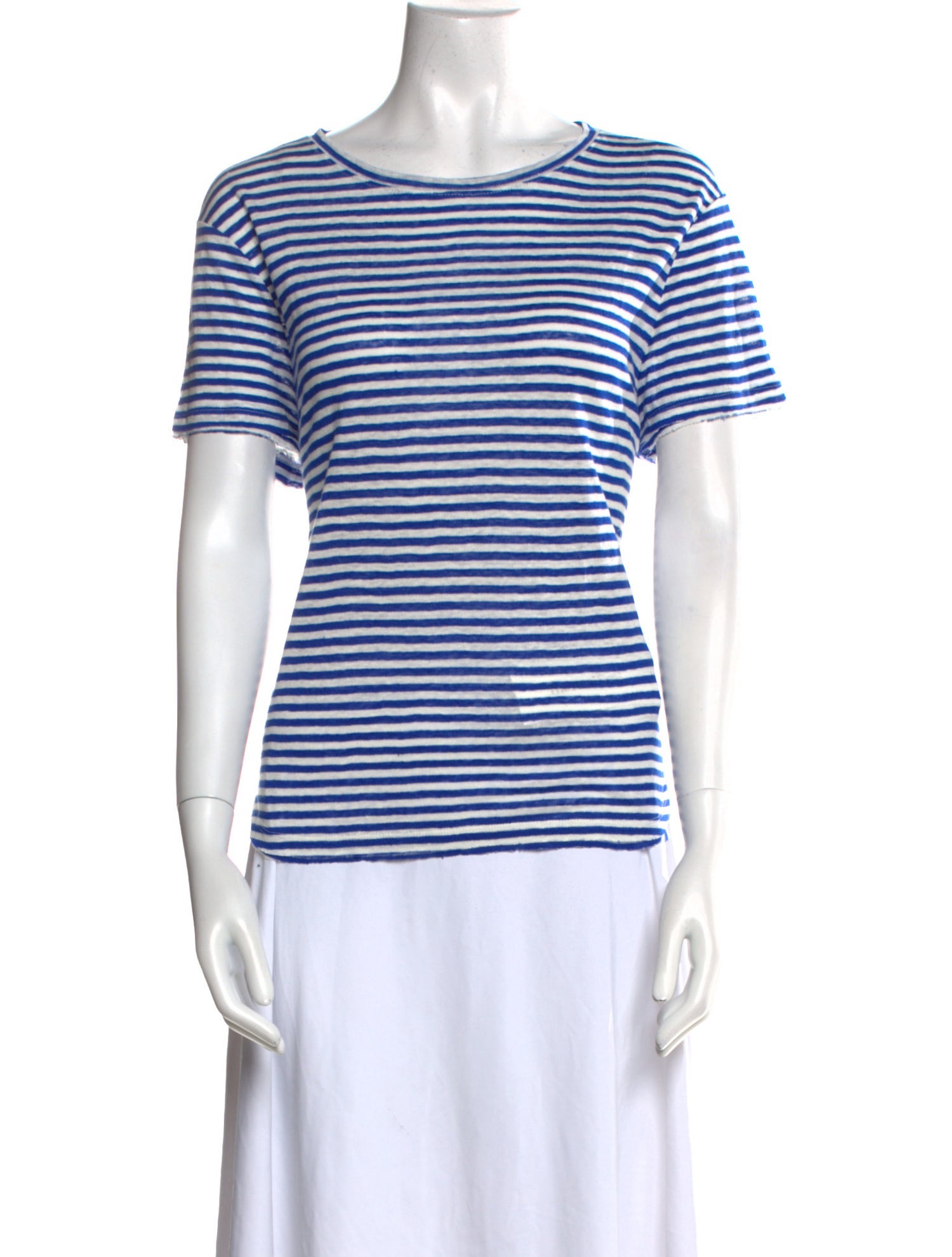 FRAME Linen Striped T-Shirt