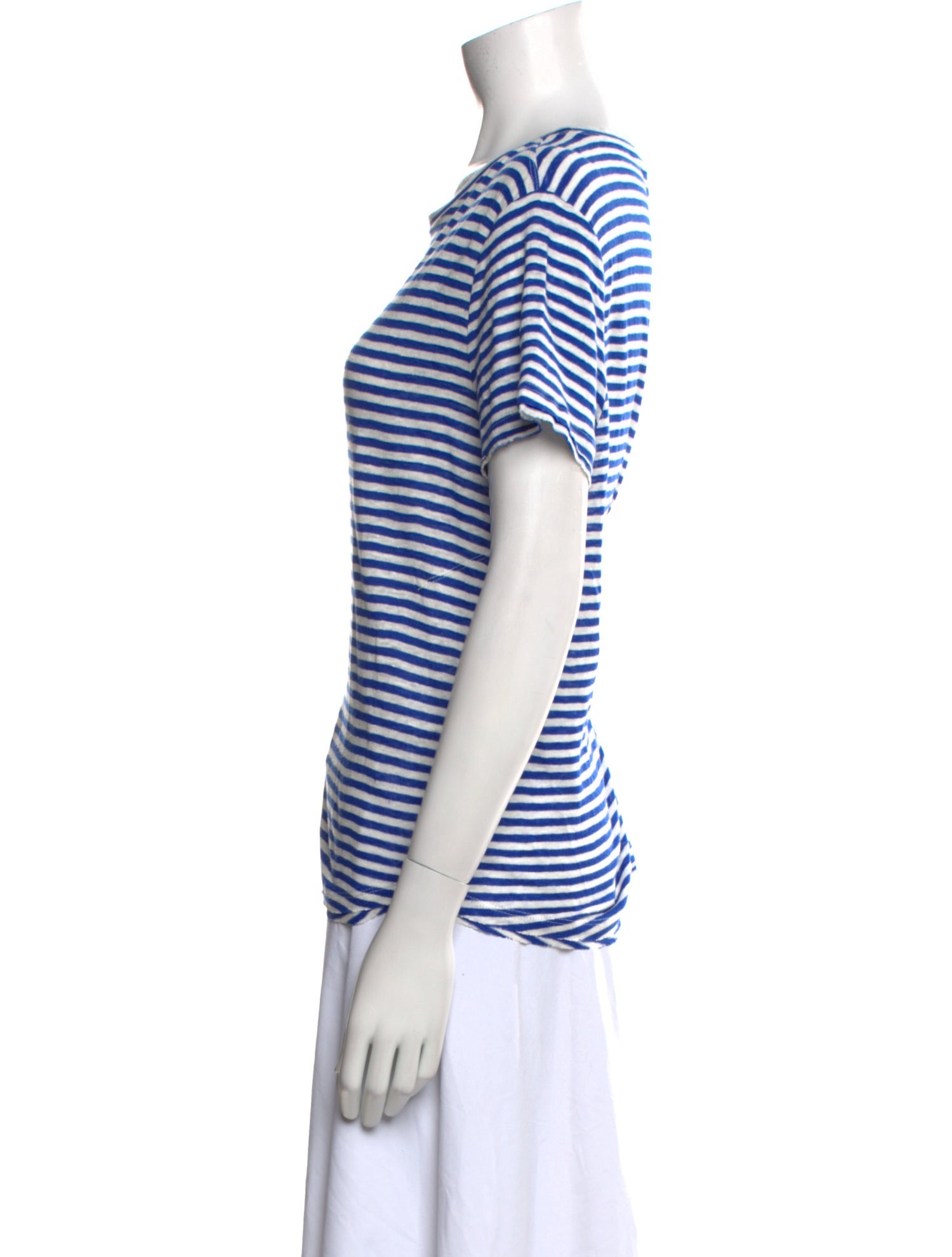 FRAME Linen Striped T-Shirt