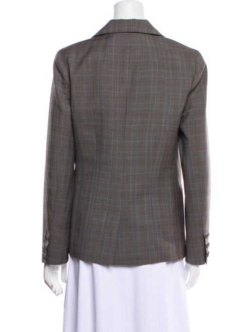 FRAME Wool Plaid Print Blazer