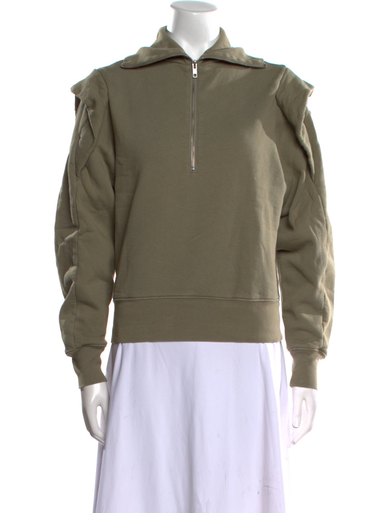 FRAME Mock Neck Long Sleeve Sweatshirt