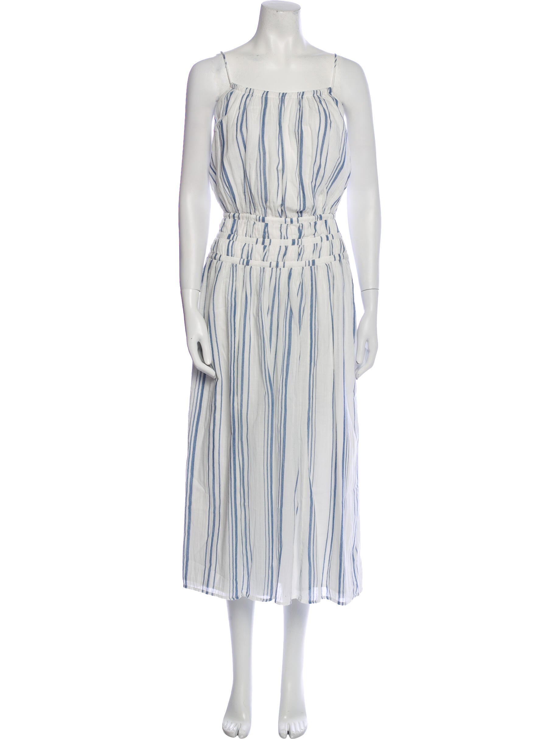 FRAME Striped Long Dress