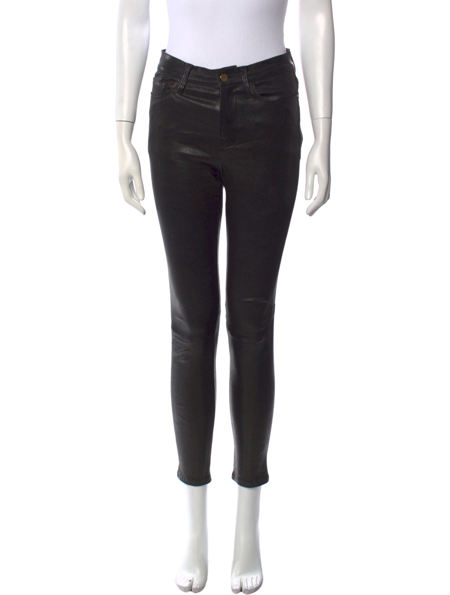 FRAME Leather Skinny Leg Pants