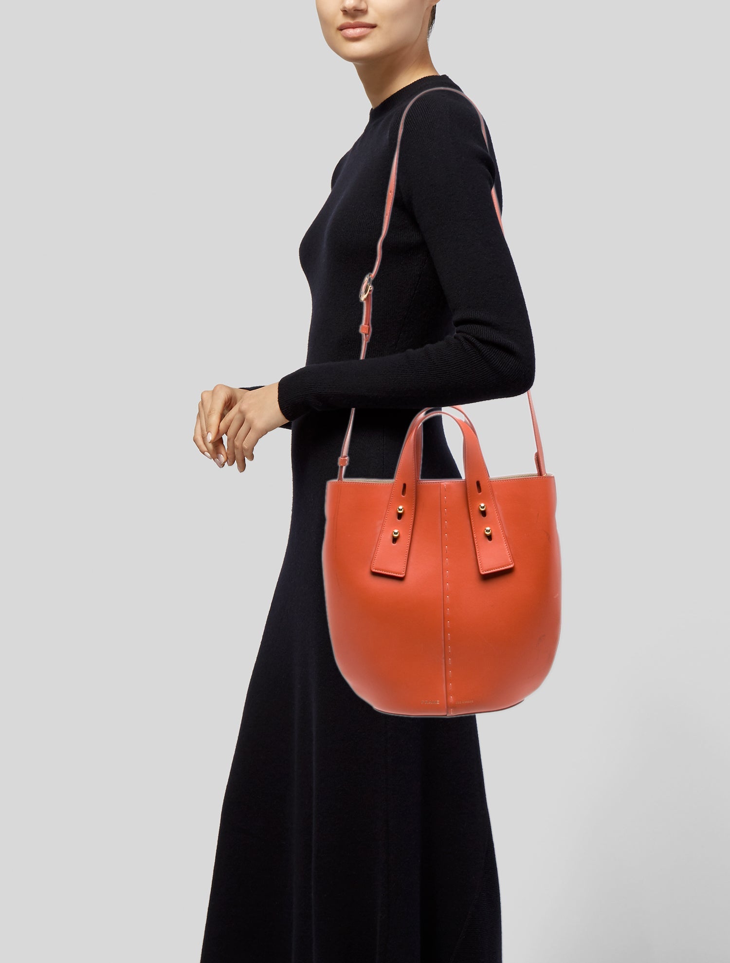 FRAME Leather Top Handle Bag