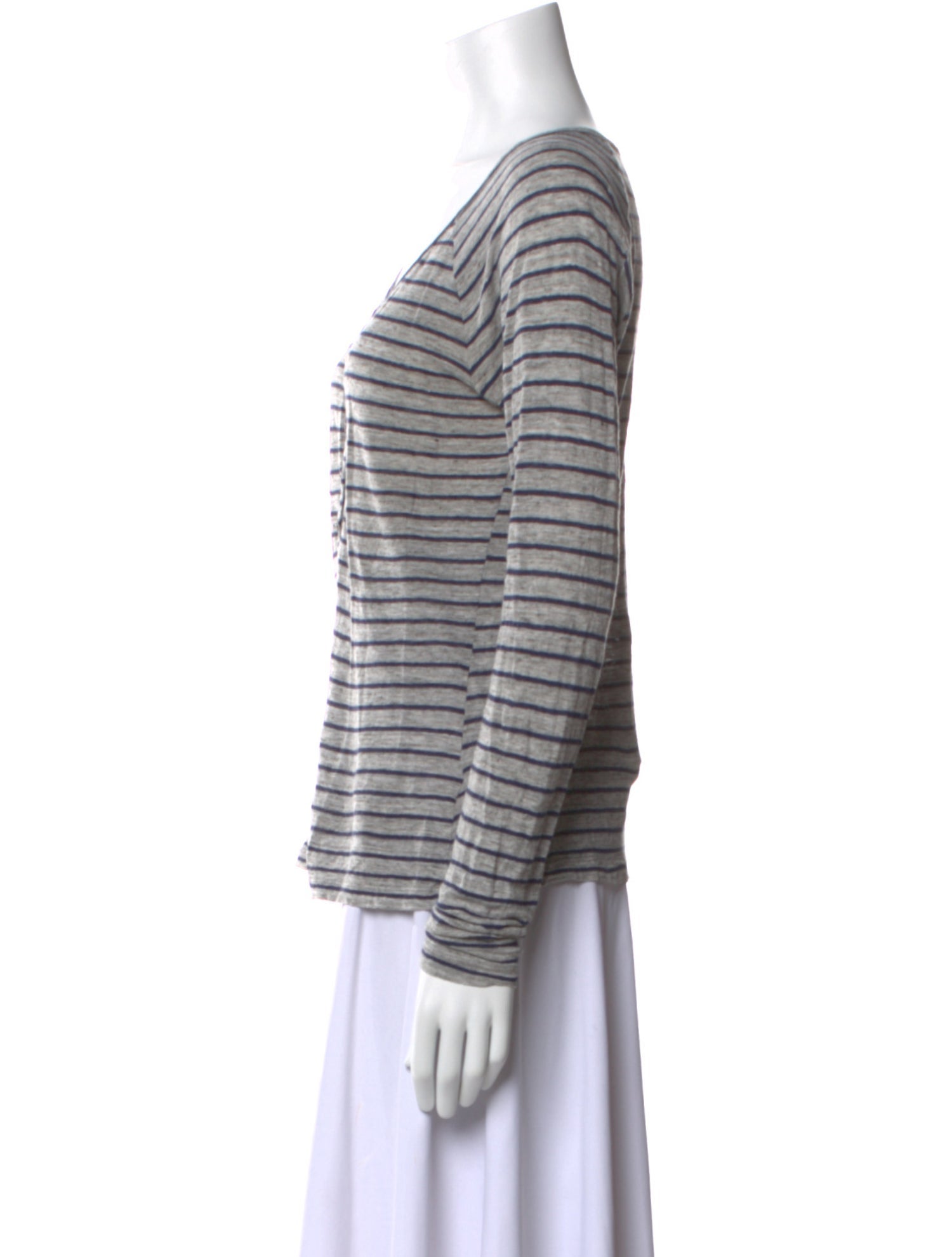 FRAME Linen Striped Top