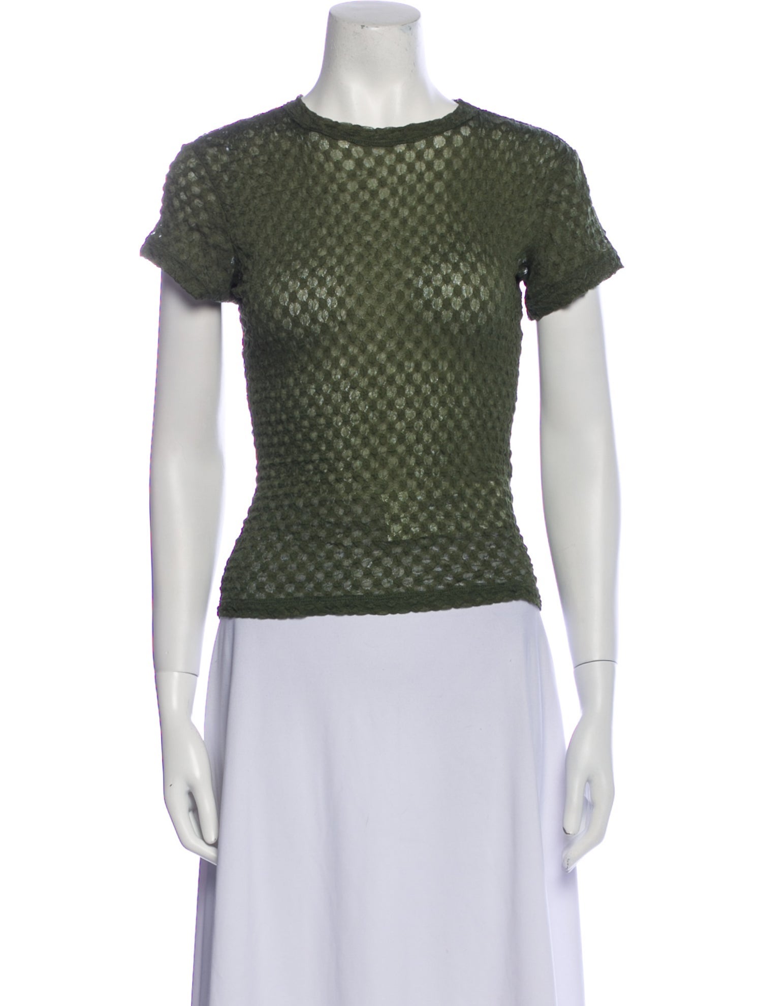 FRAME Patterned Crew Neck Top