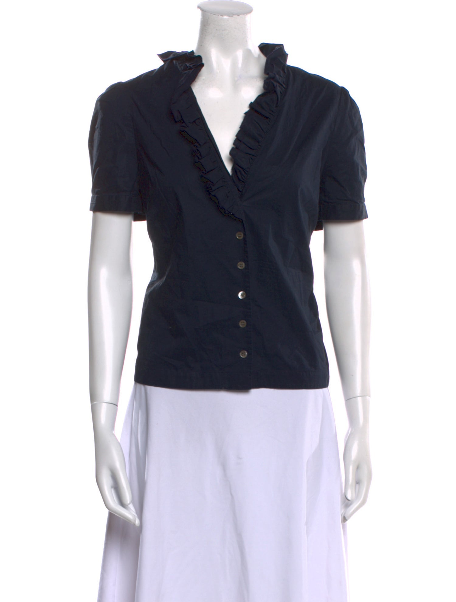 FRAME V-Neck Short Sleeve Polo