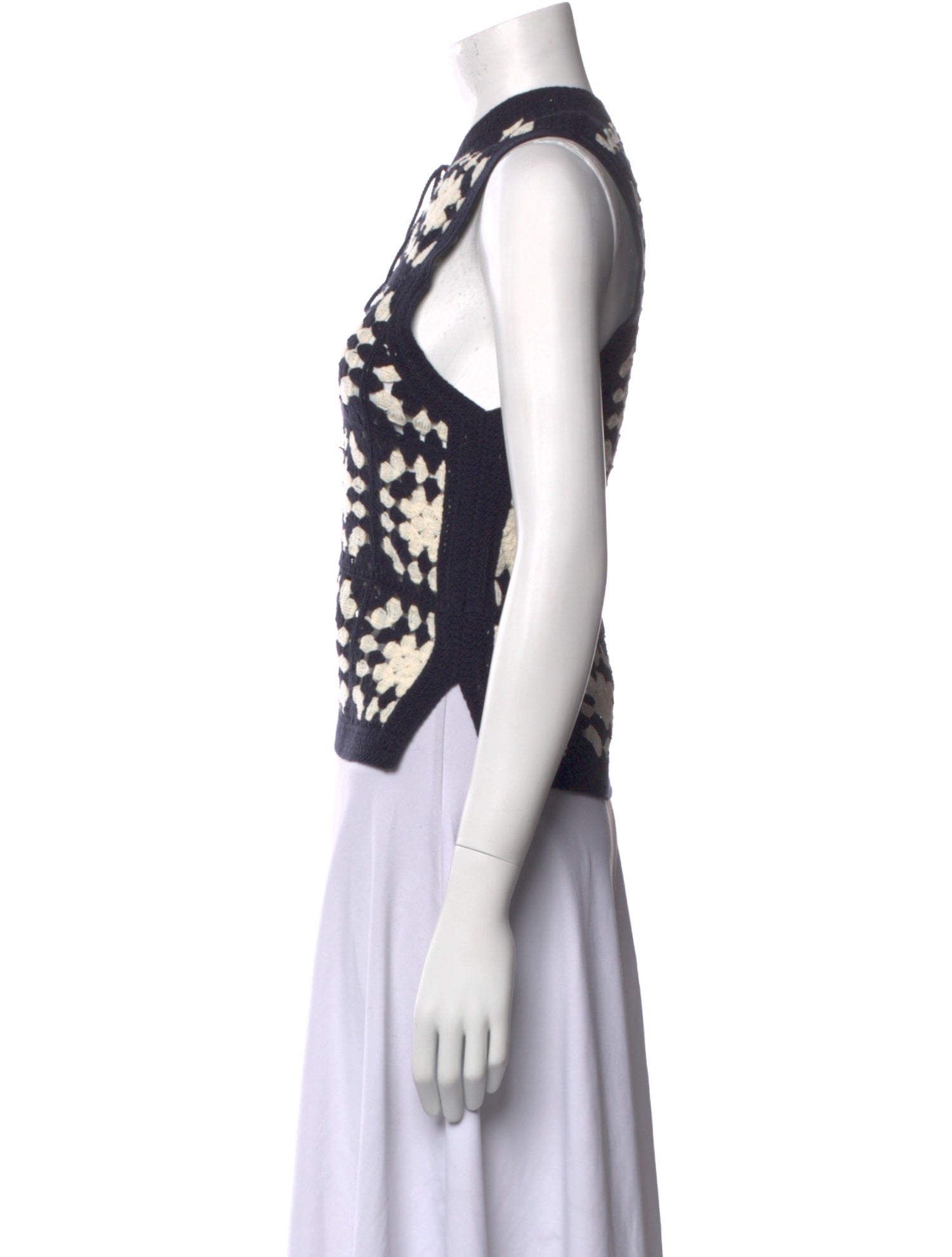 FRAME Printed V-Neck Crop Top