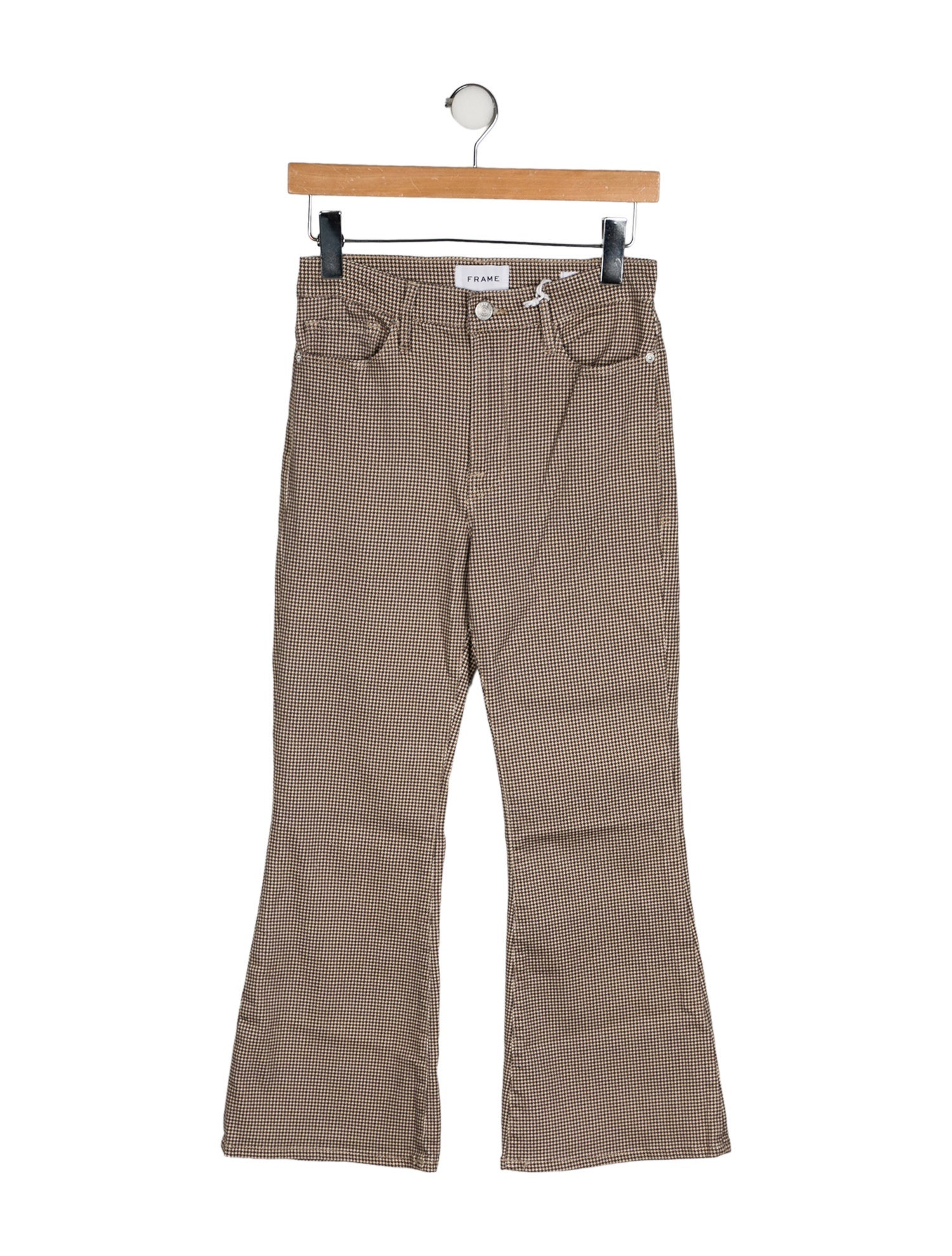 FRAME Plaid Print Wide Leg Pants w/ Tags