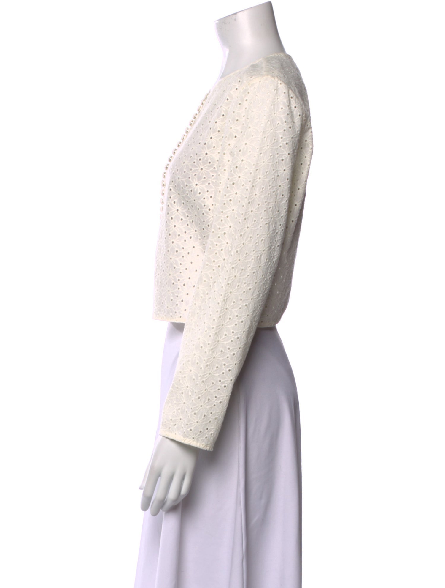 FRAME Crew Neck Long Sleeve Crop Top w/ Tags