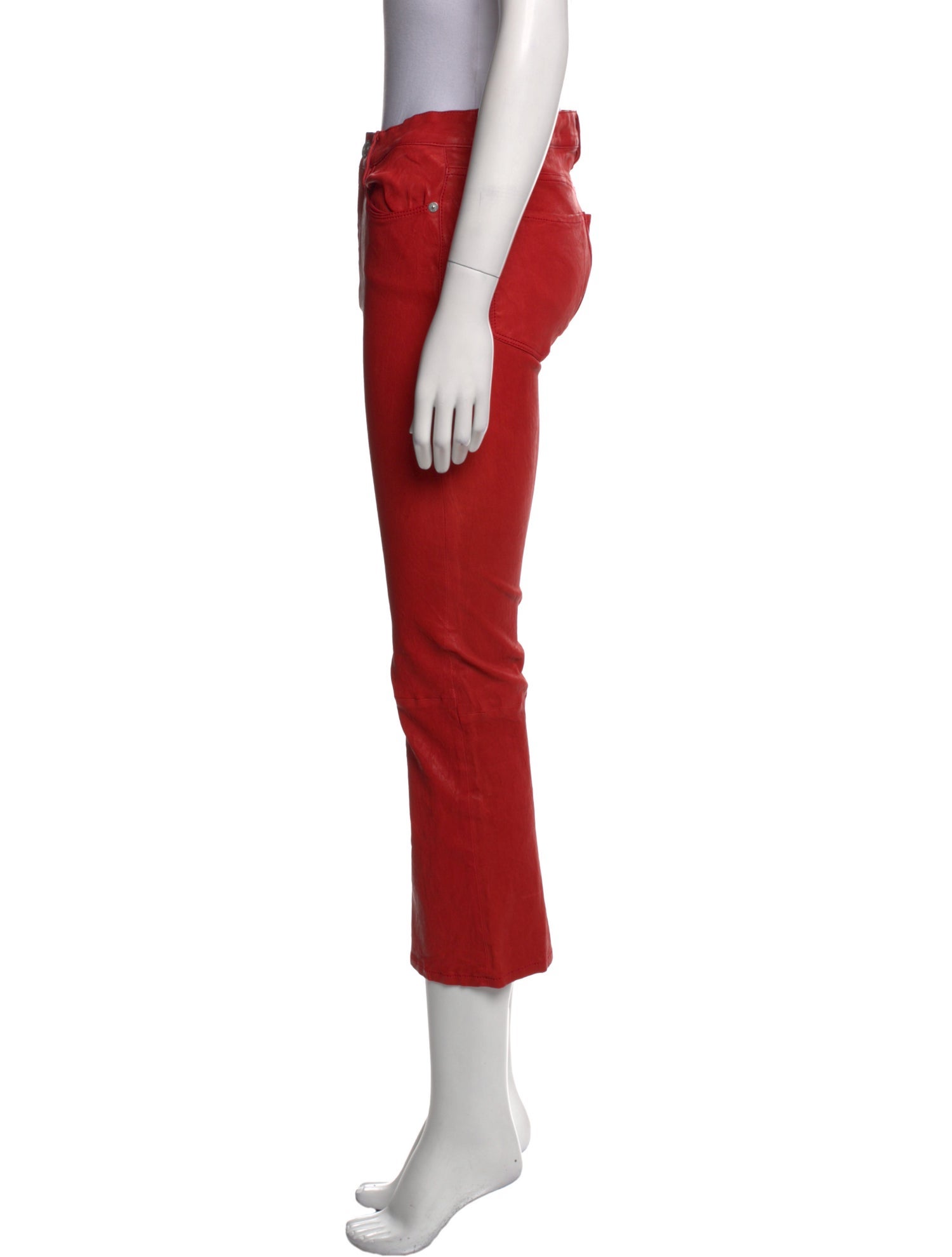FRAME Lamb Leather Straight Leg Pants