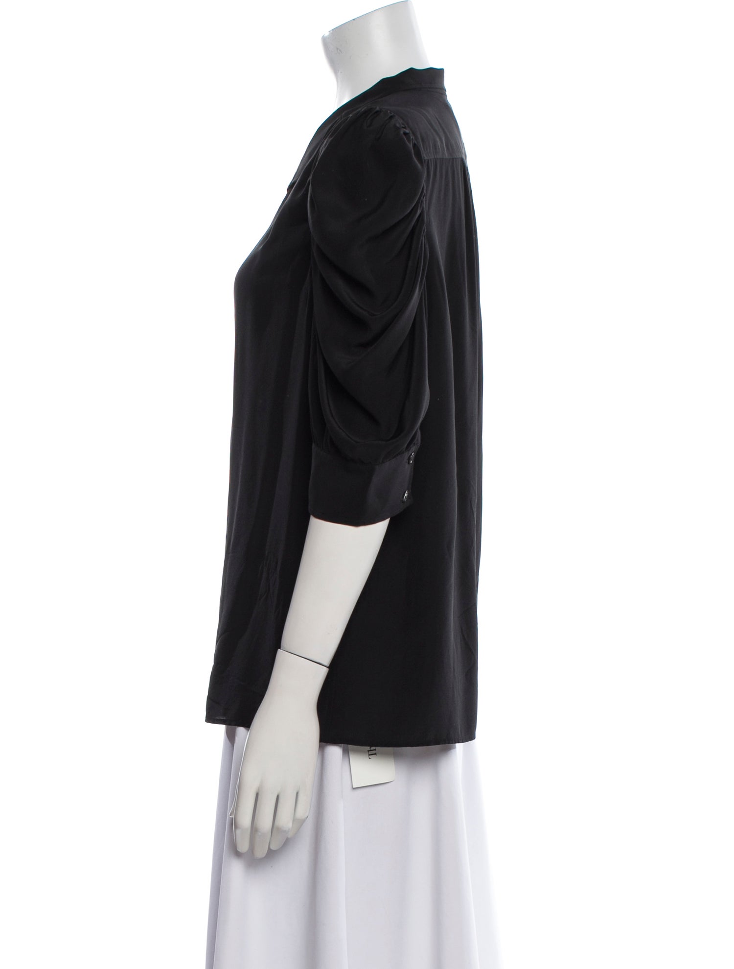 FRAME Silk V-Neck Blouse