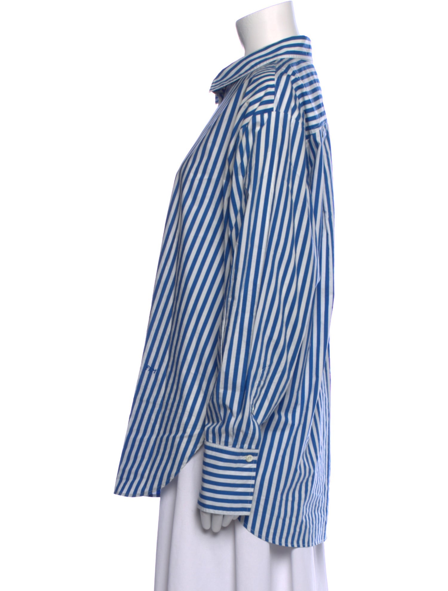 FRAME Striped Long Sleeve Button-Up Top