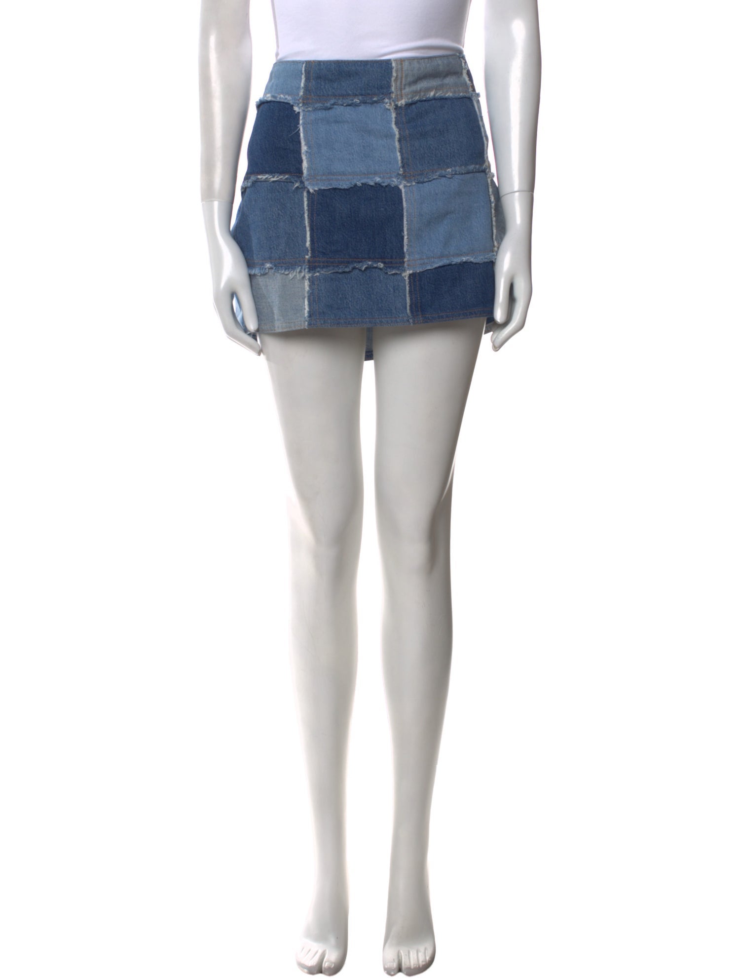 FRAME Plaid Print Mini Skirt