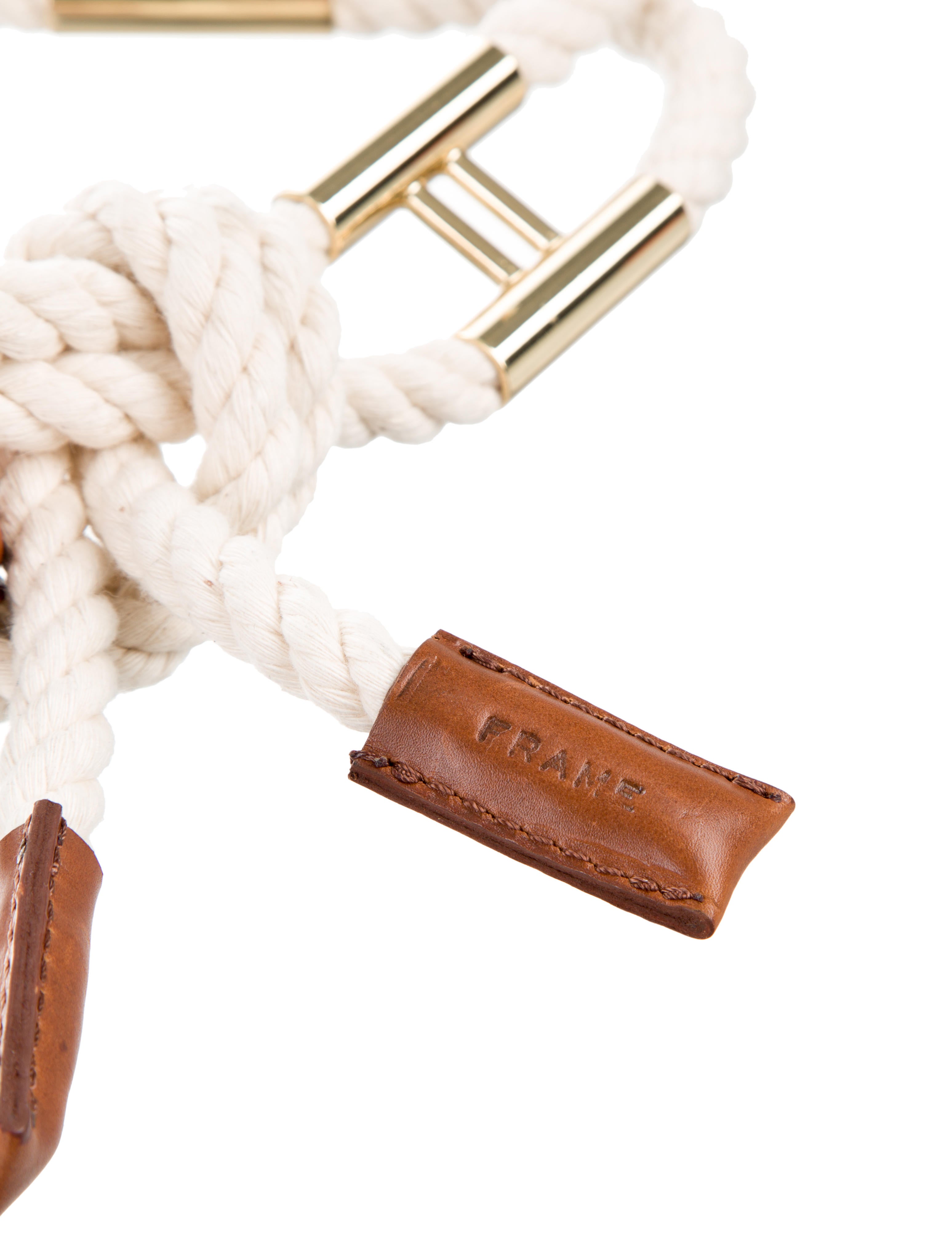 FRAME Frame Denim Rope Waist Belt Neutrals Belts, Accessories