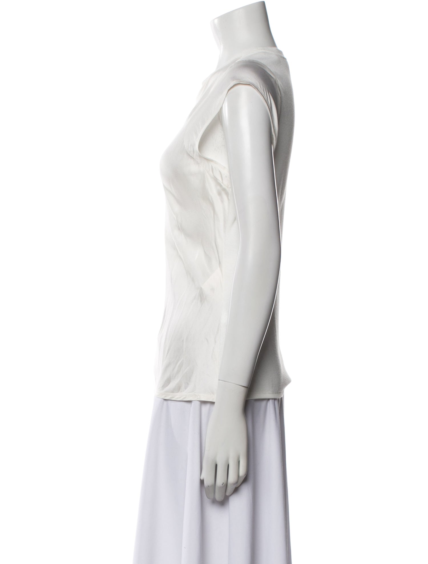 FRAME Silk Cowl Neck Top