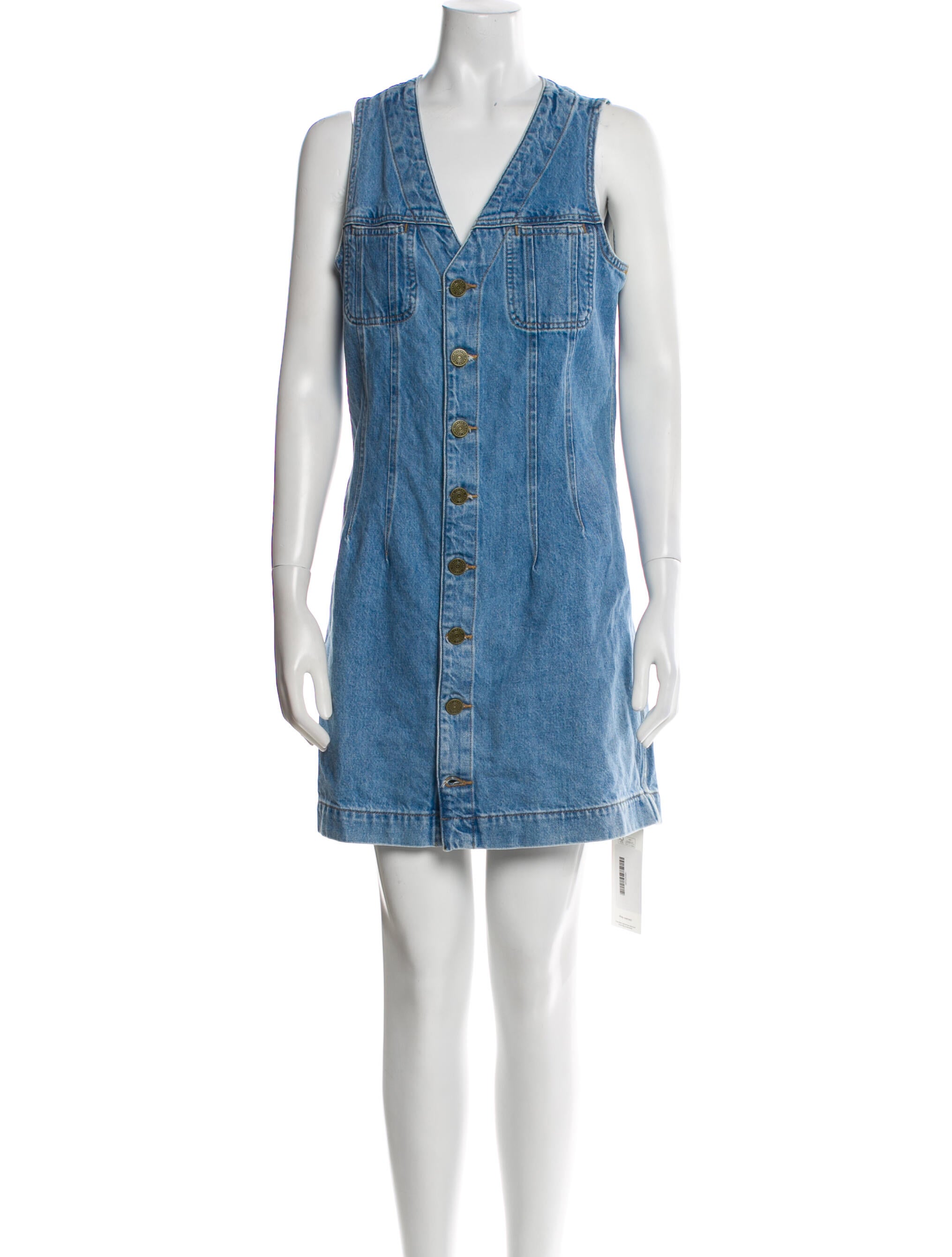 FRAME V-Neck Mini Dress