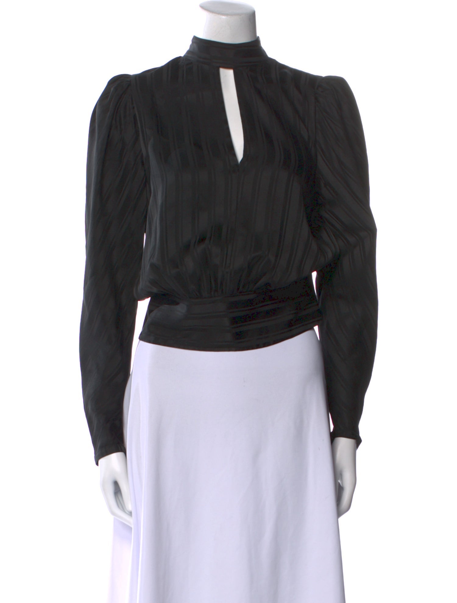 FRAME Silk Mock Neck Crop Top