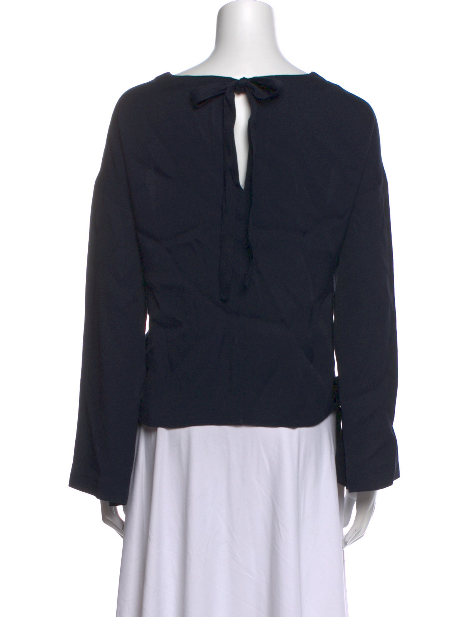 FRAME Scoop Neck Long Sleeve Blouse