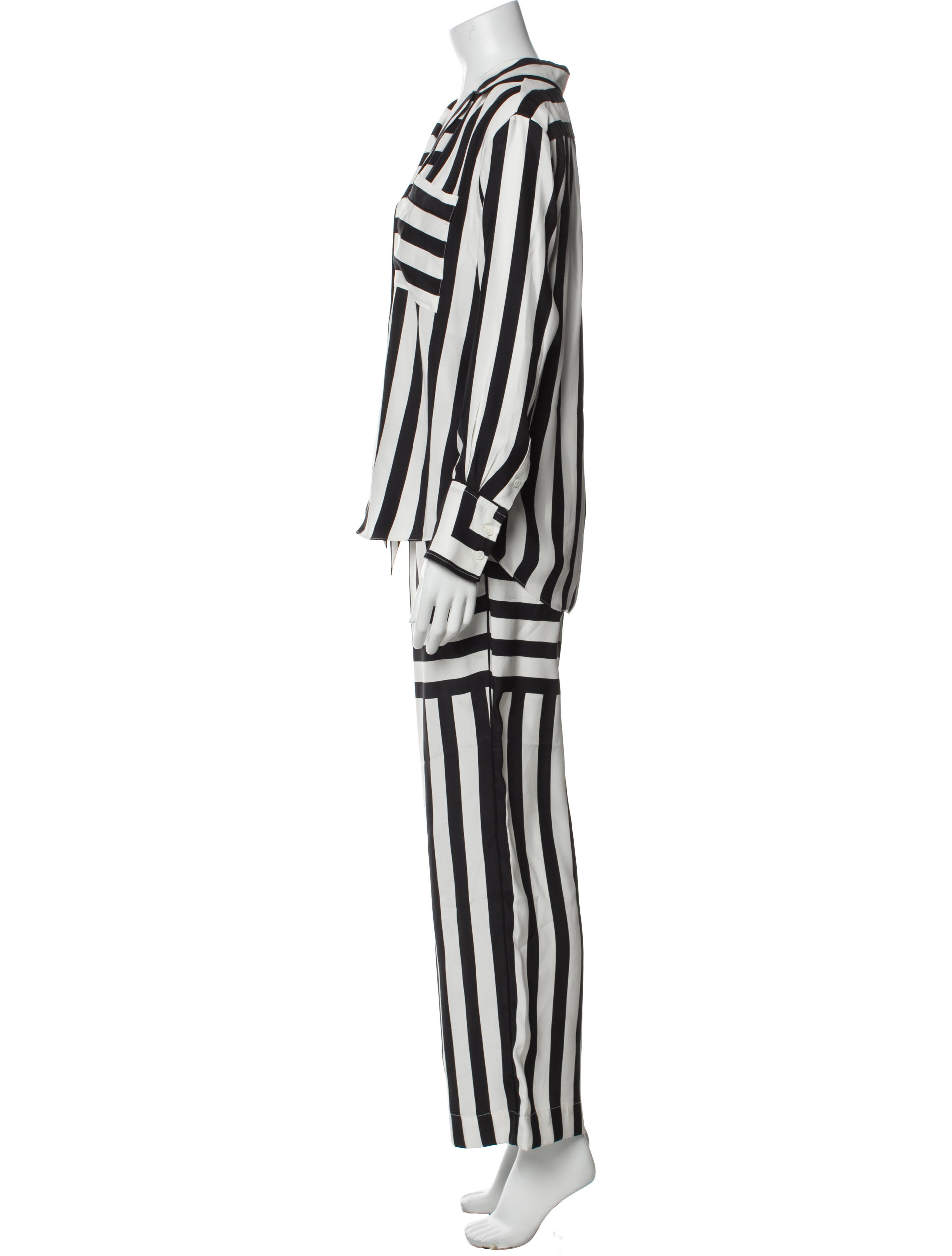FRAME Silk Striped Pant Set w/ Tags